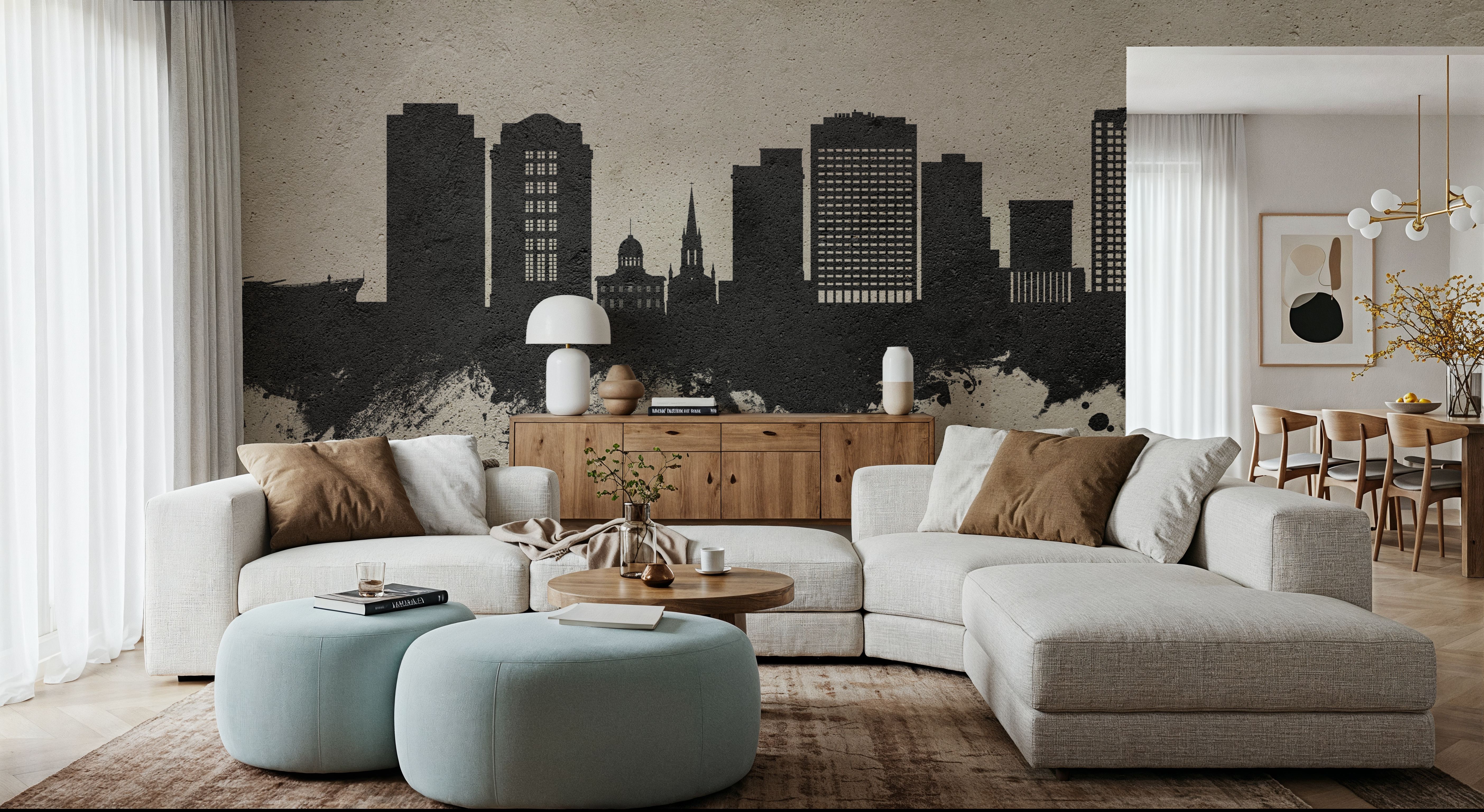 Norfolk Virginia Skyline Concrete