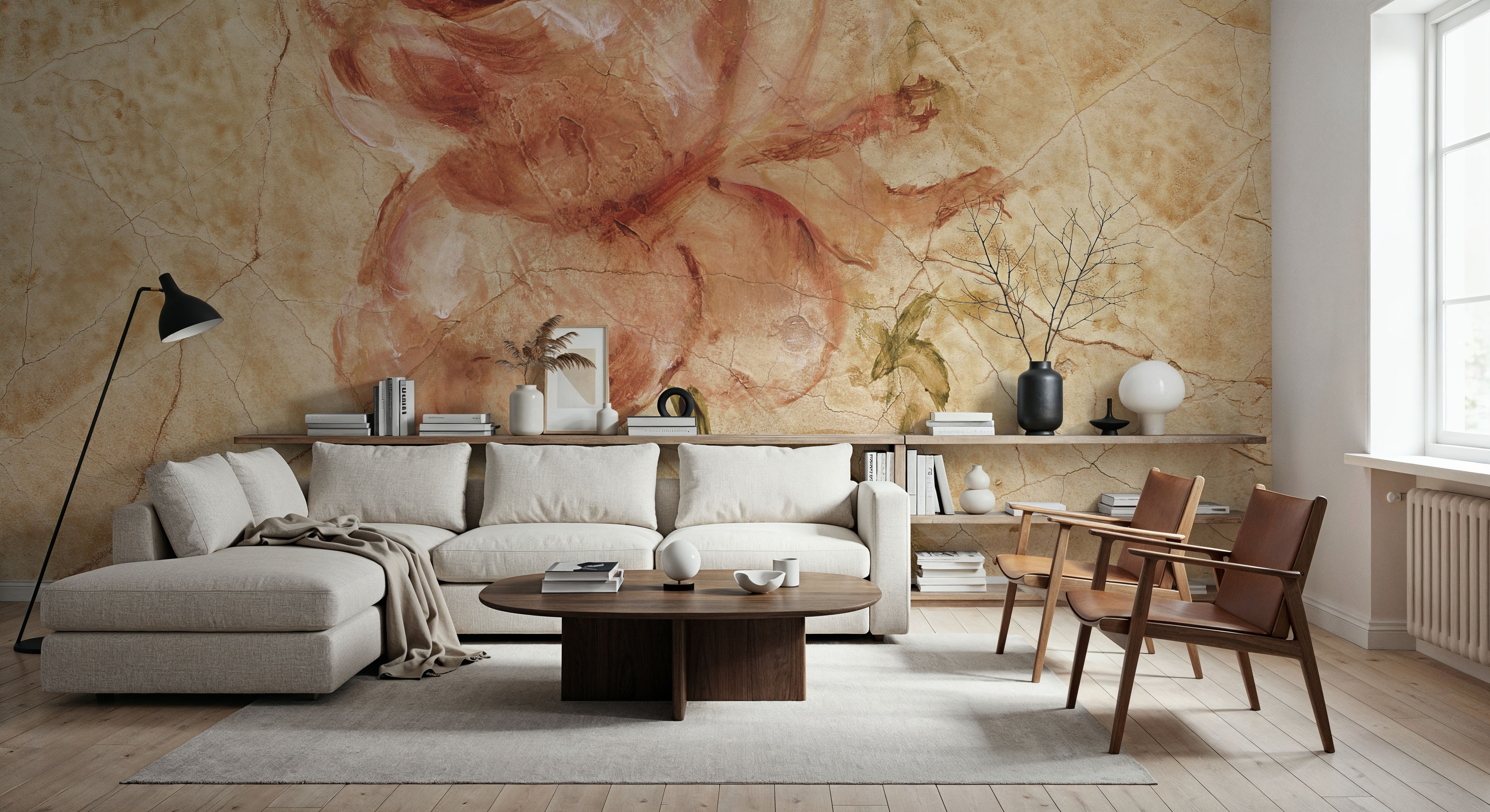 Rose on Cracked Linen