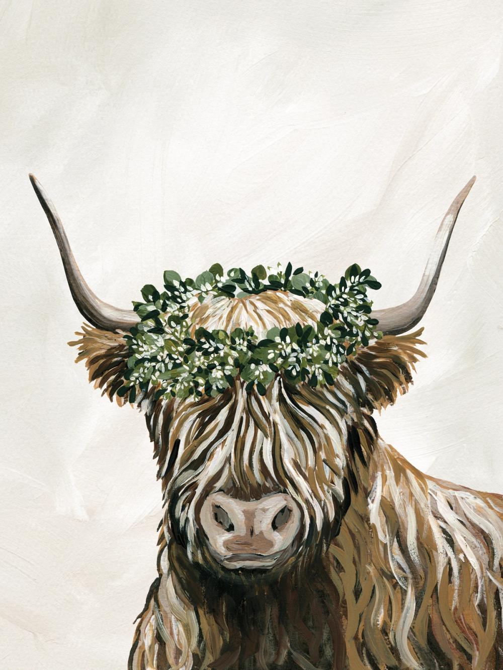 Harvest Cow Sage Texture Light