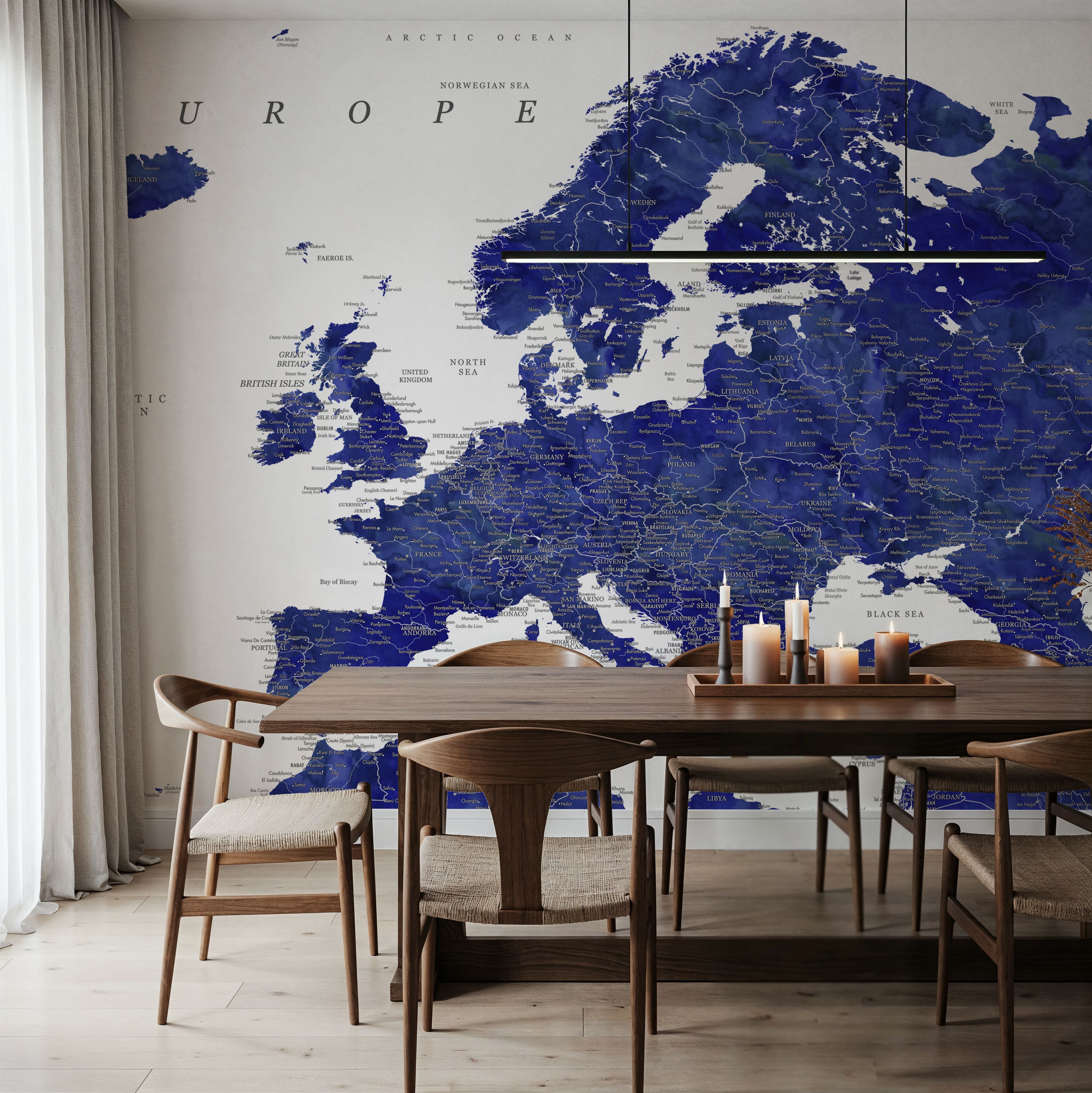 Europe Map Detailed - Emery