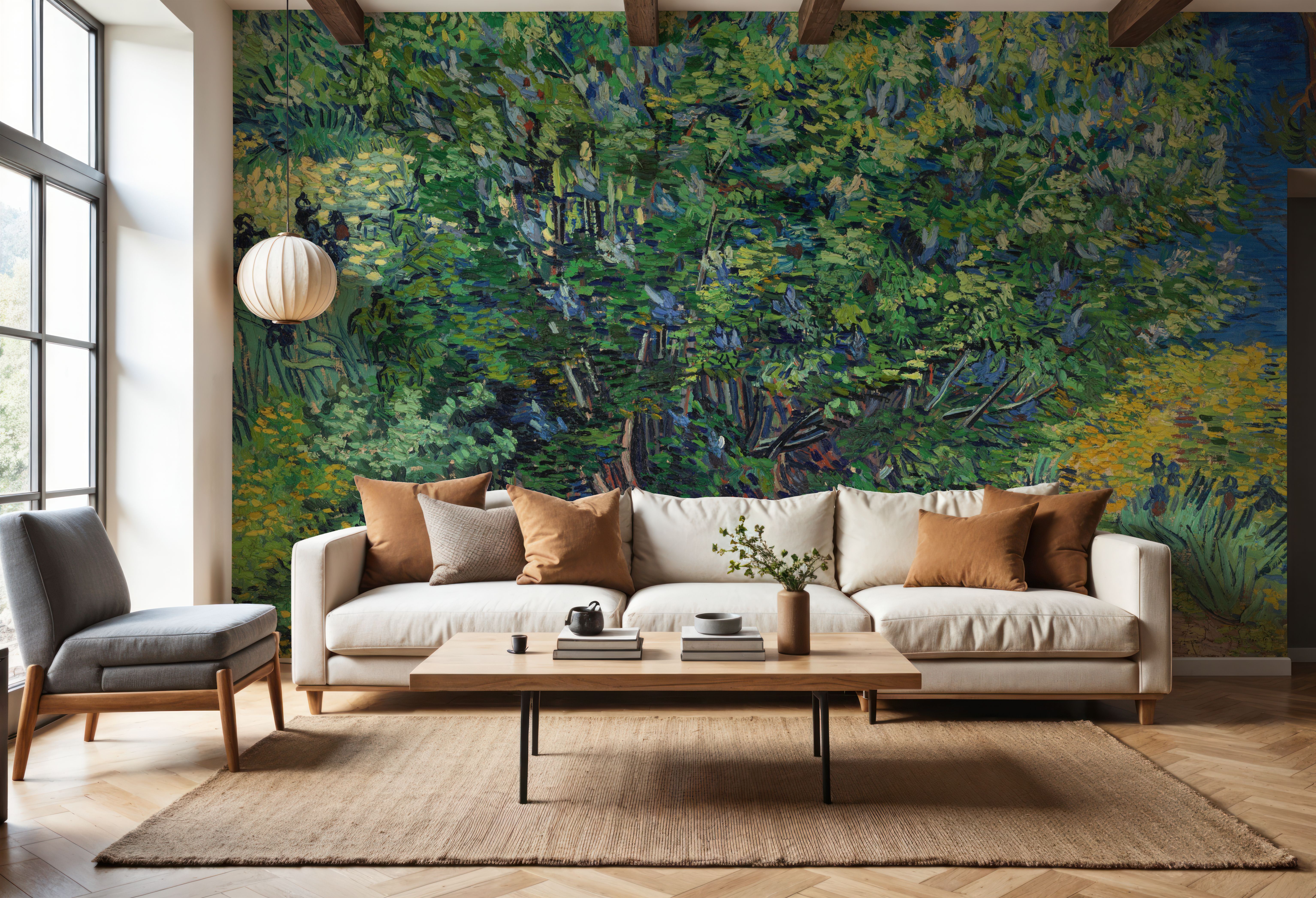 Lilac Bush, Papel pintado