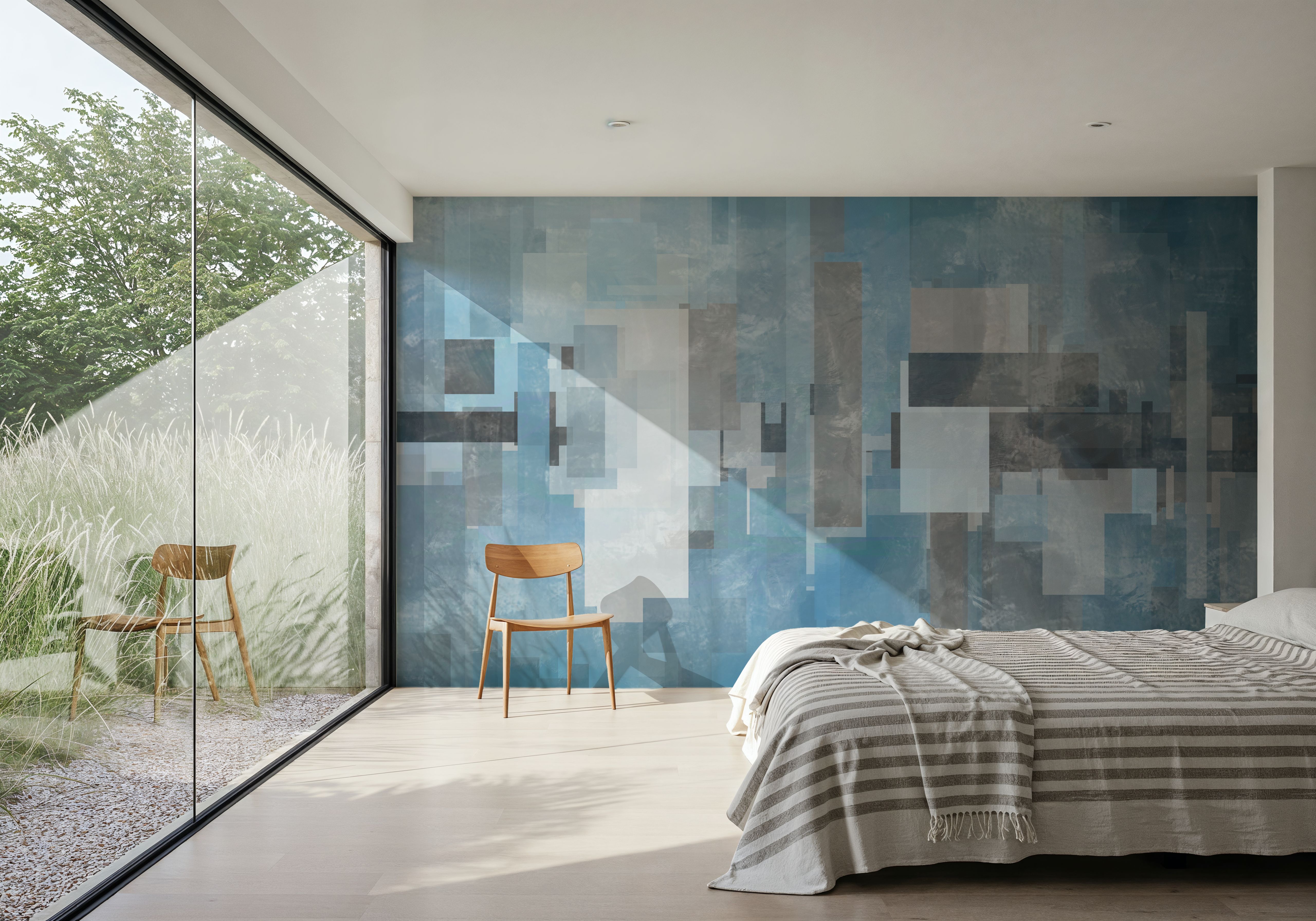 Geometric Abstract Blue