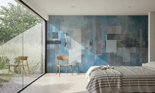 Geometric Abstract Blue