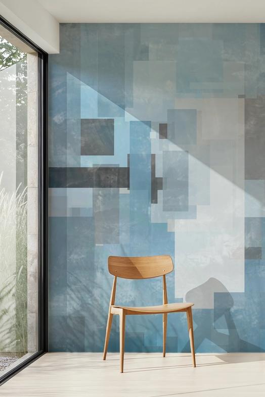 Geometric Abstract Blue