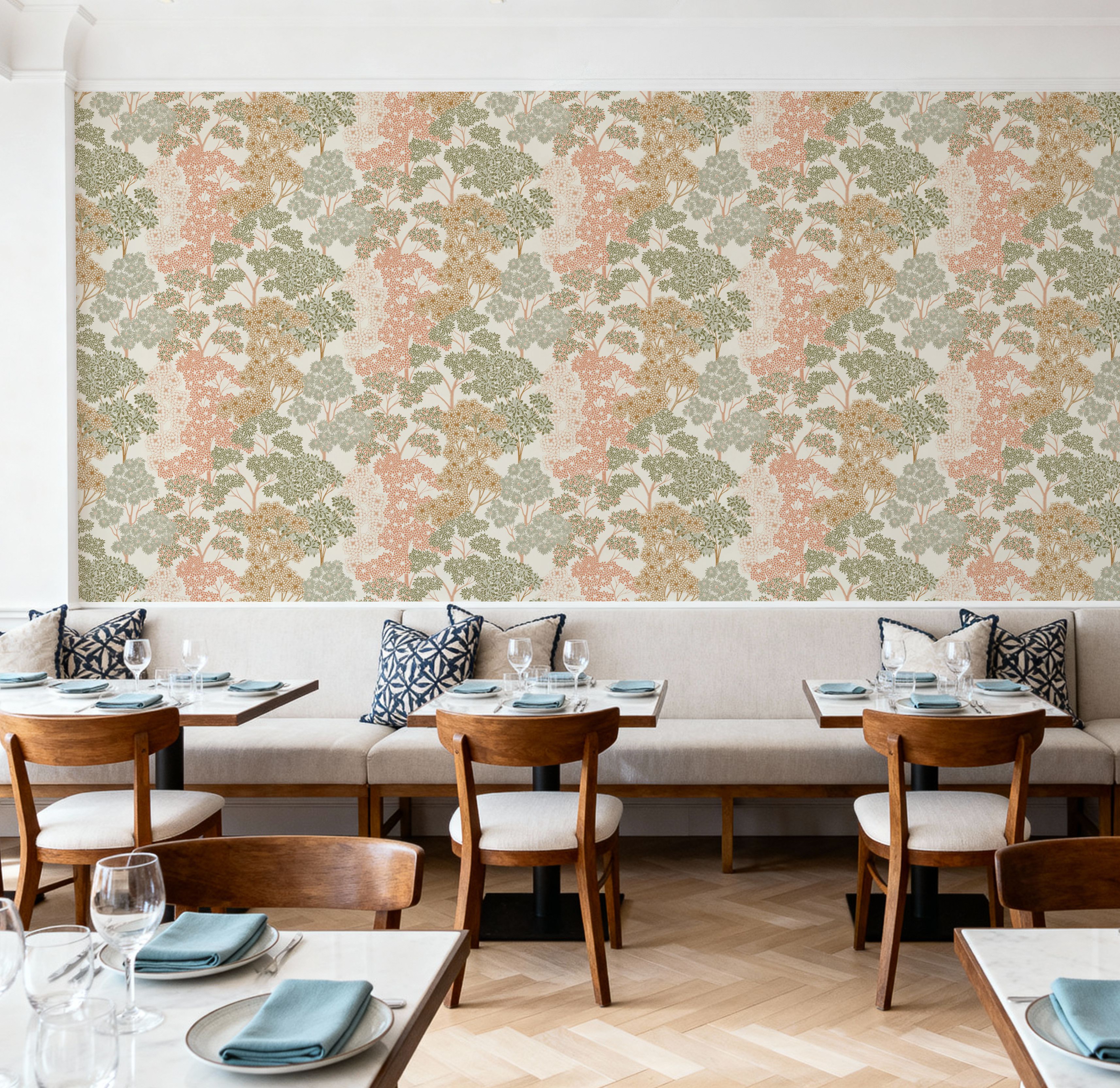 Overleaf Woodland Pattern, Green