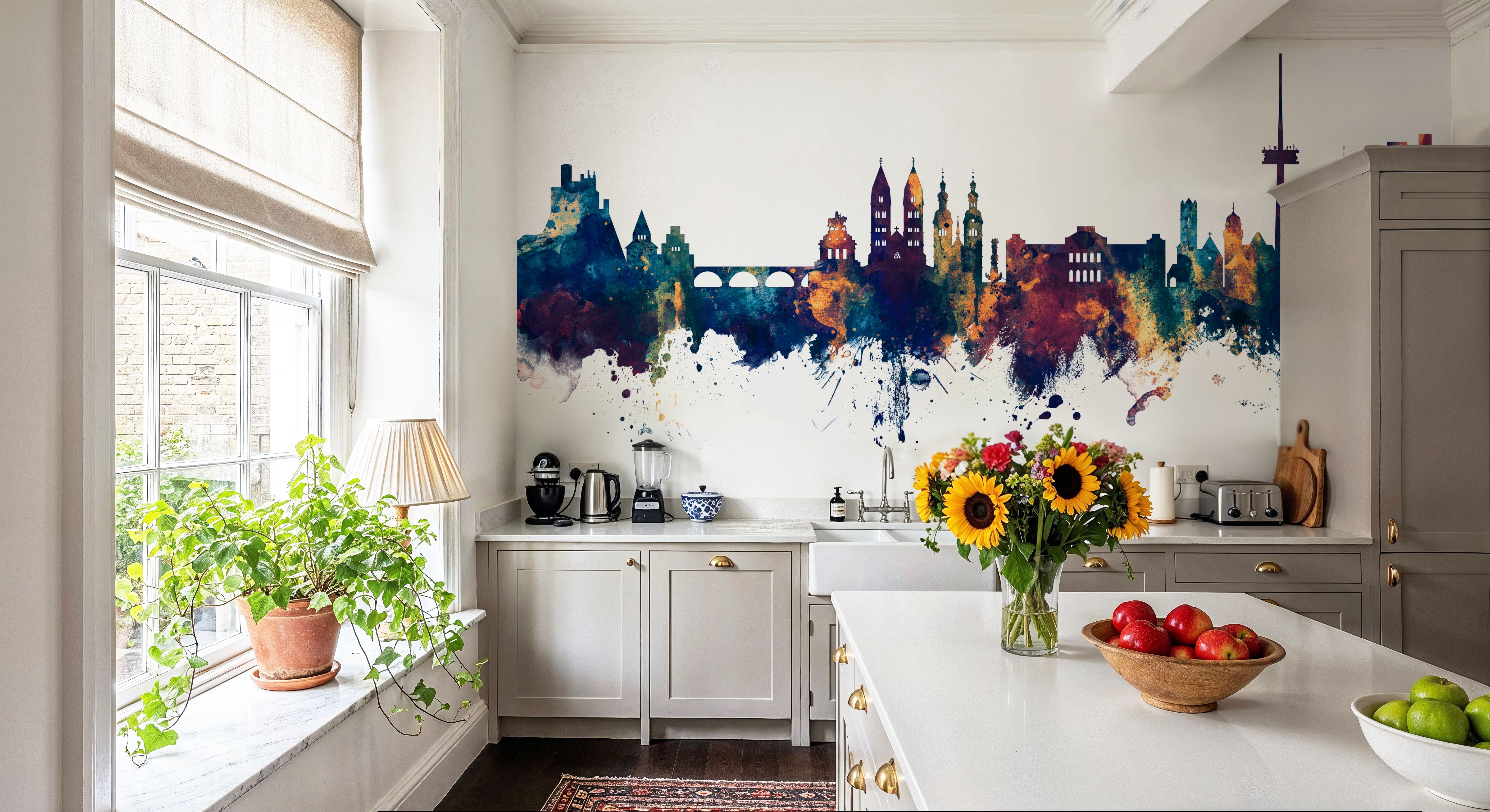 Koblenz Germany Skyline Blue & Bronze