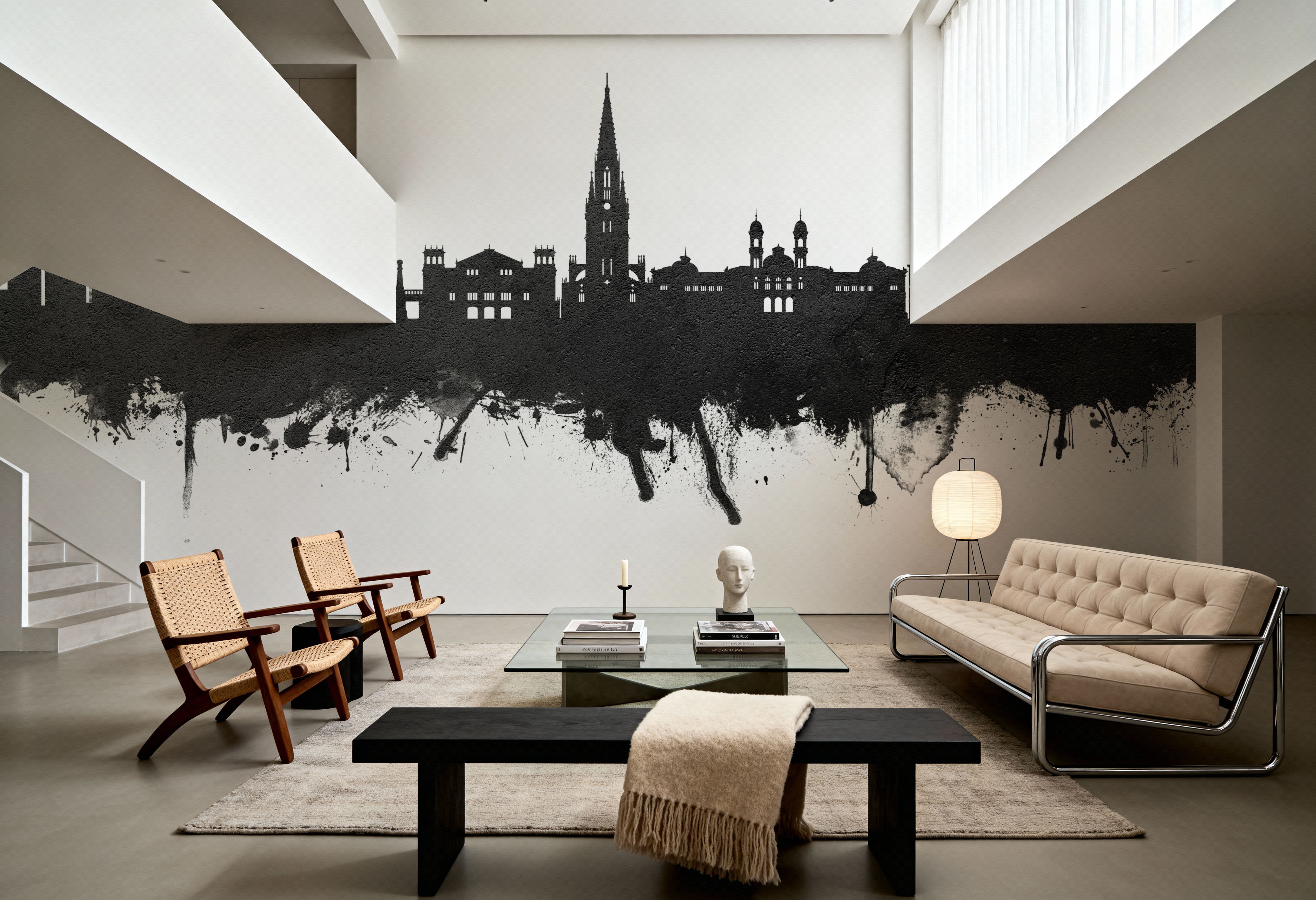 San Sebastian Spain Skyline Black & White