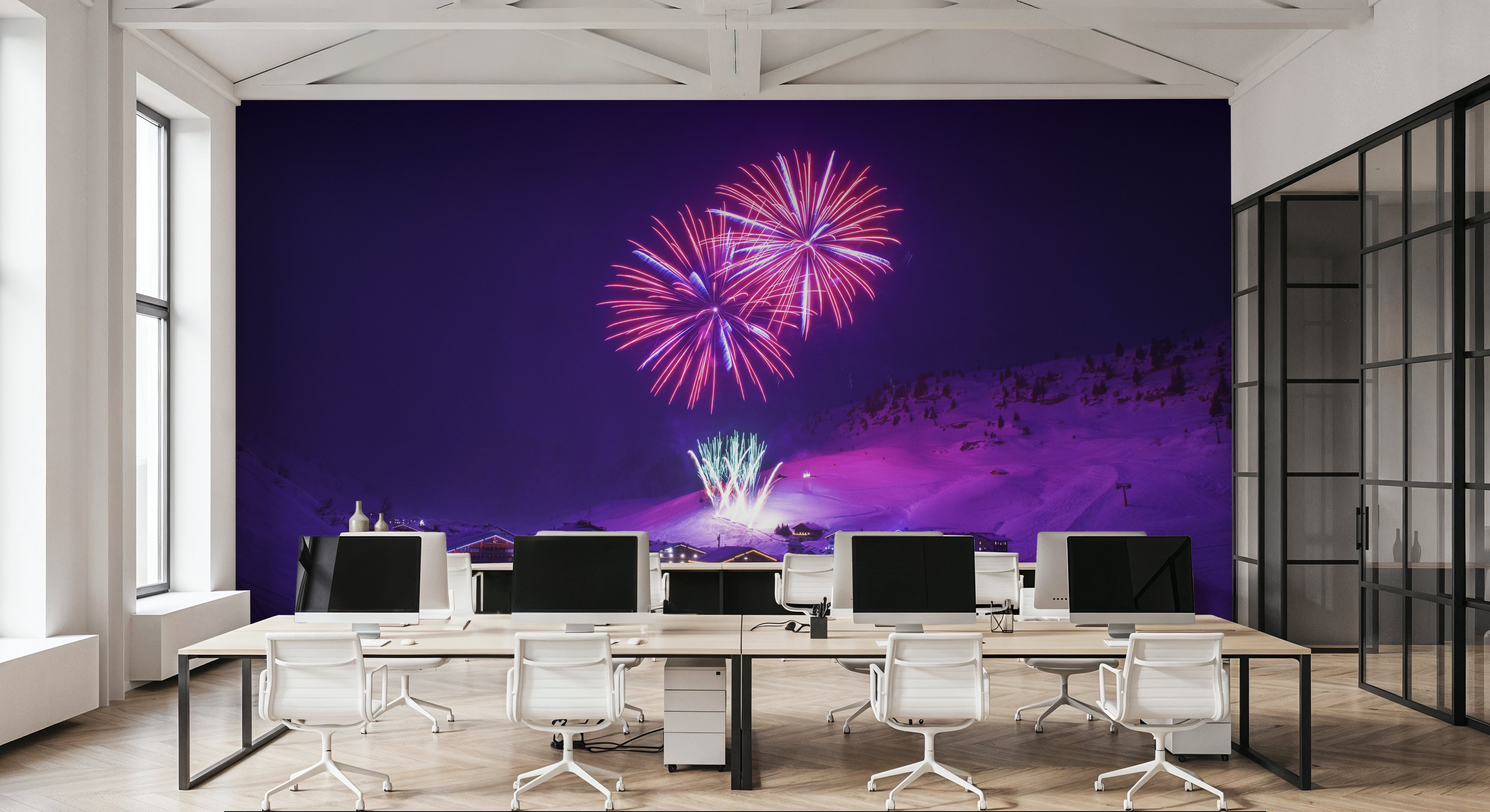 Fireworks in the Alps