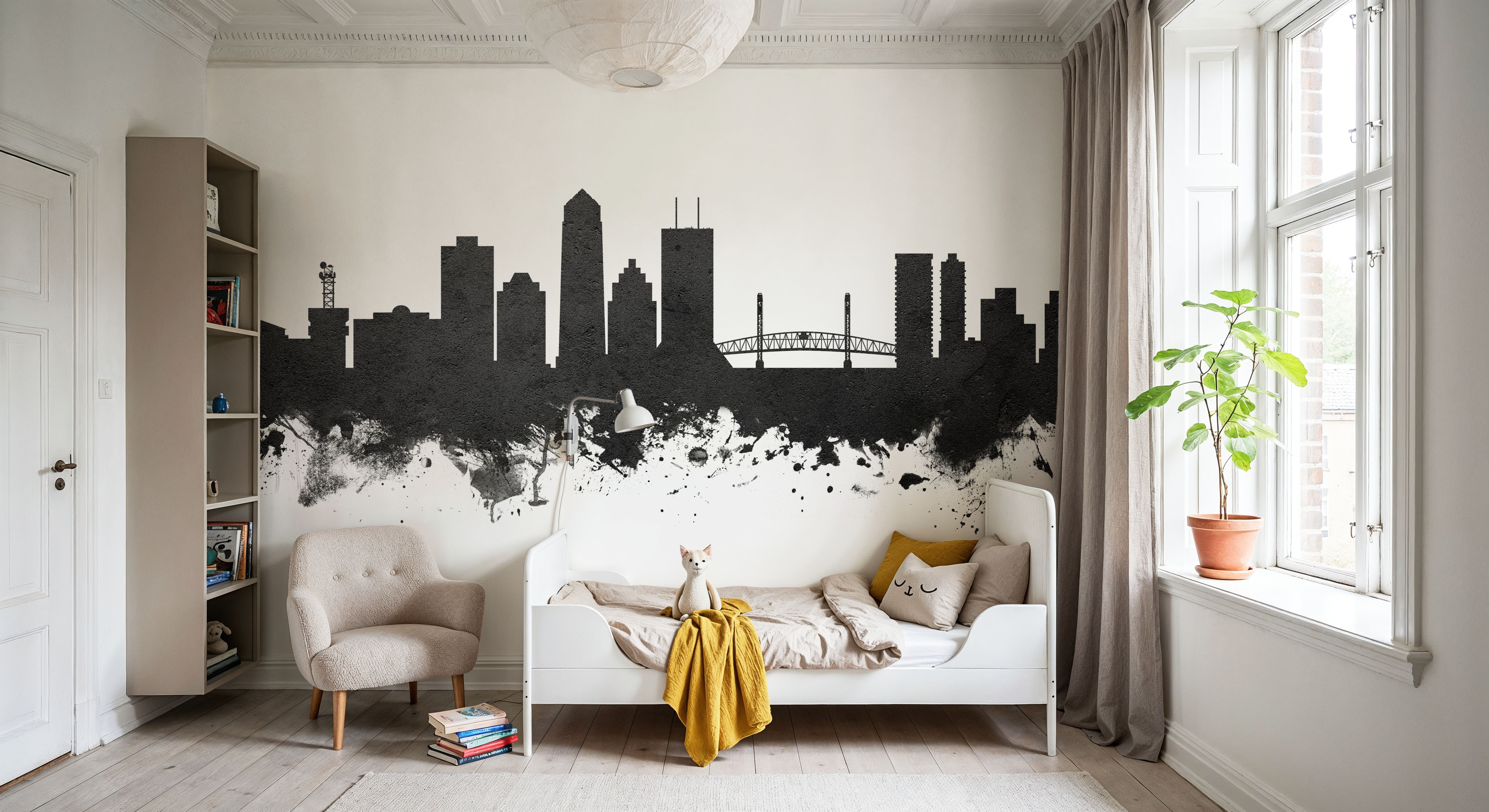 Jacksonville Florida Skyline Black & White