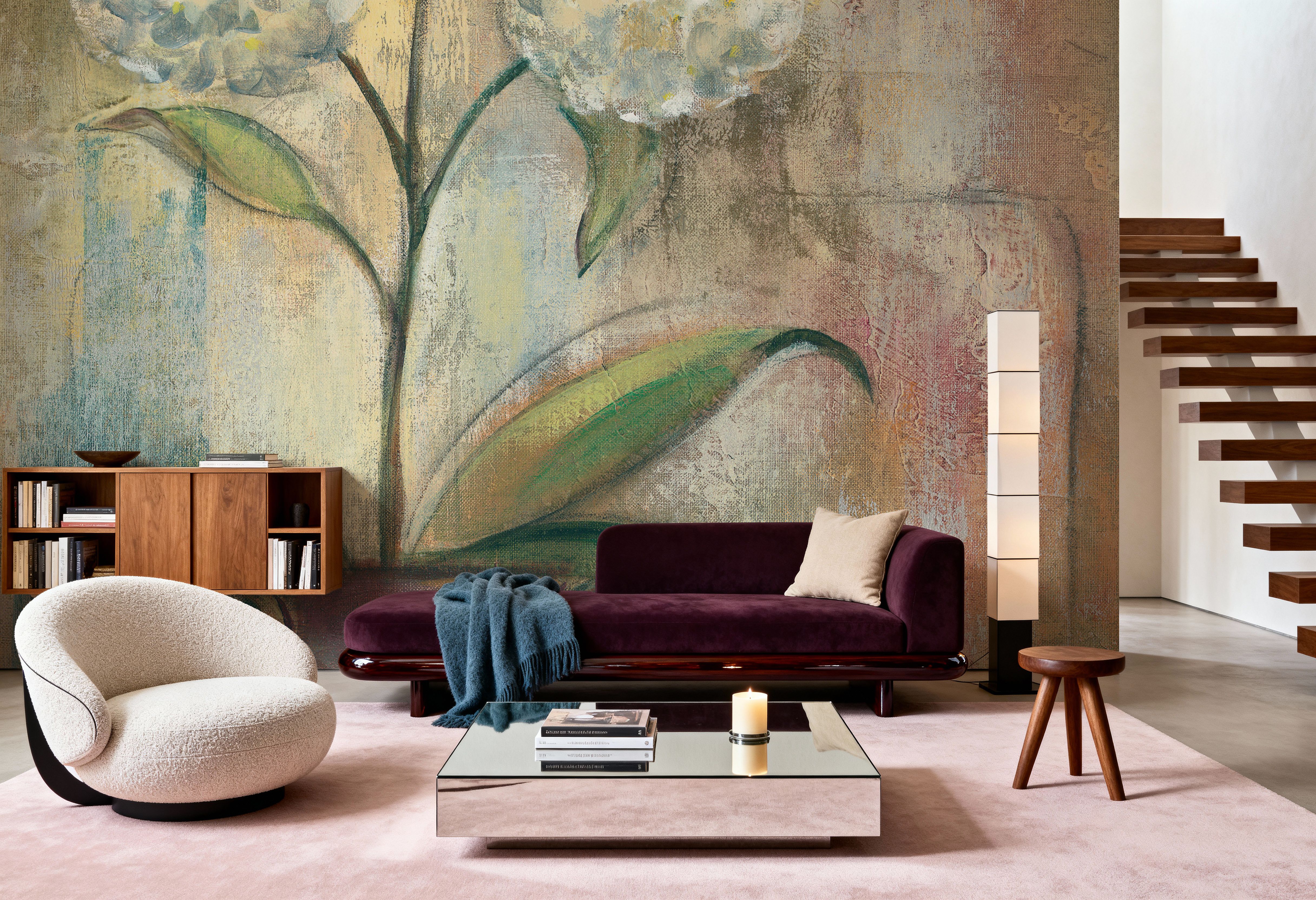 Potted Plants I, Papel pintado