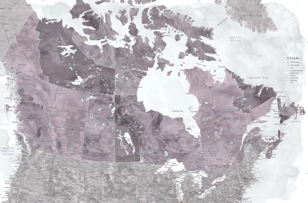 Canada Map Detailed - Helewidis