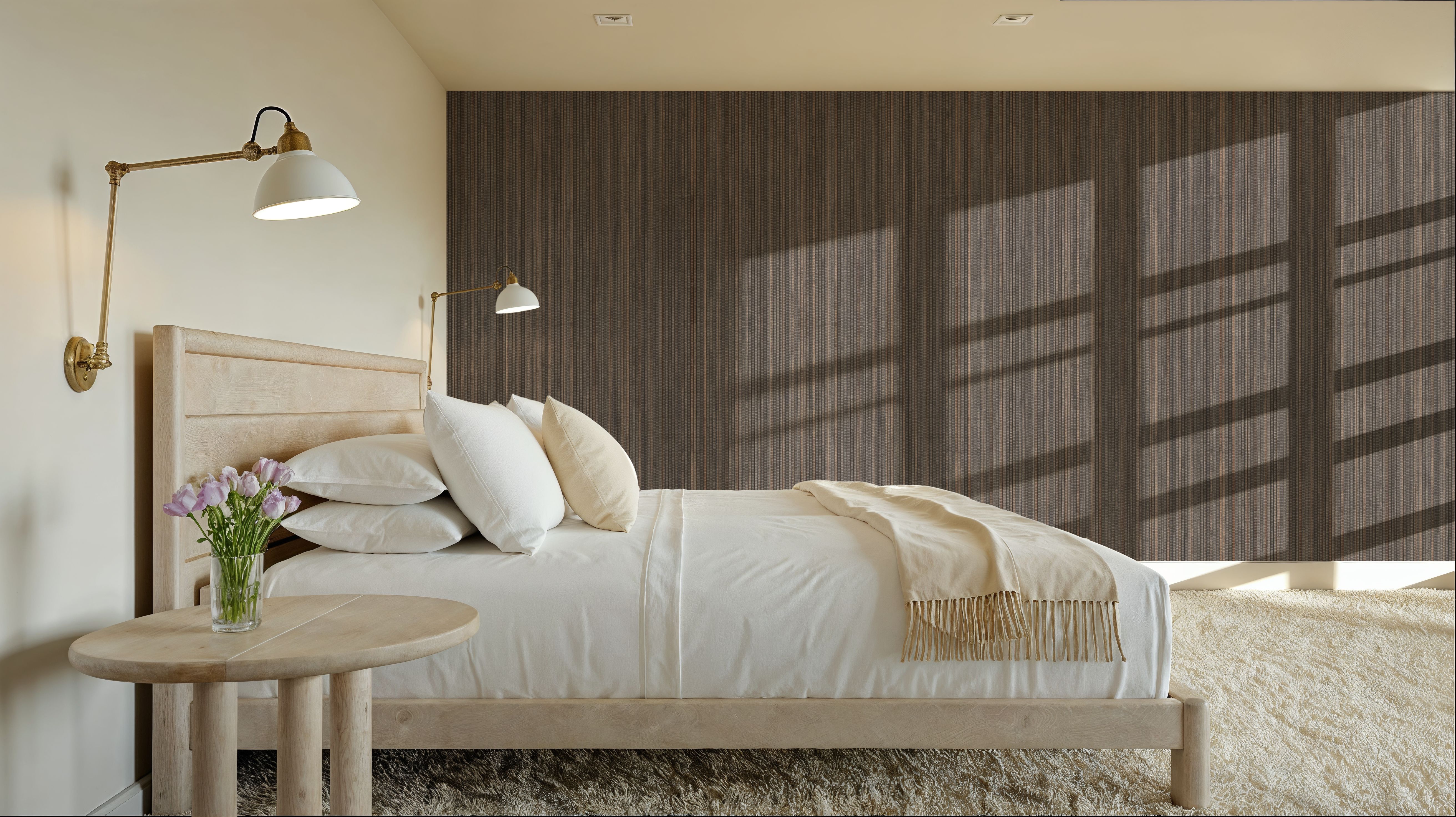 Faux Grasscloth Vertical, Taupe