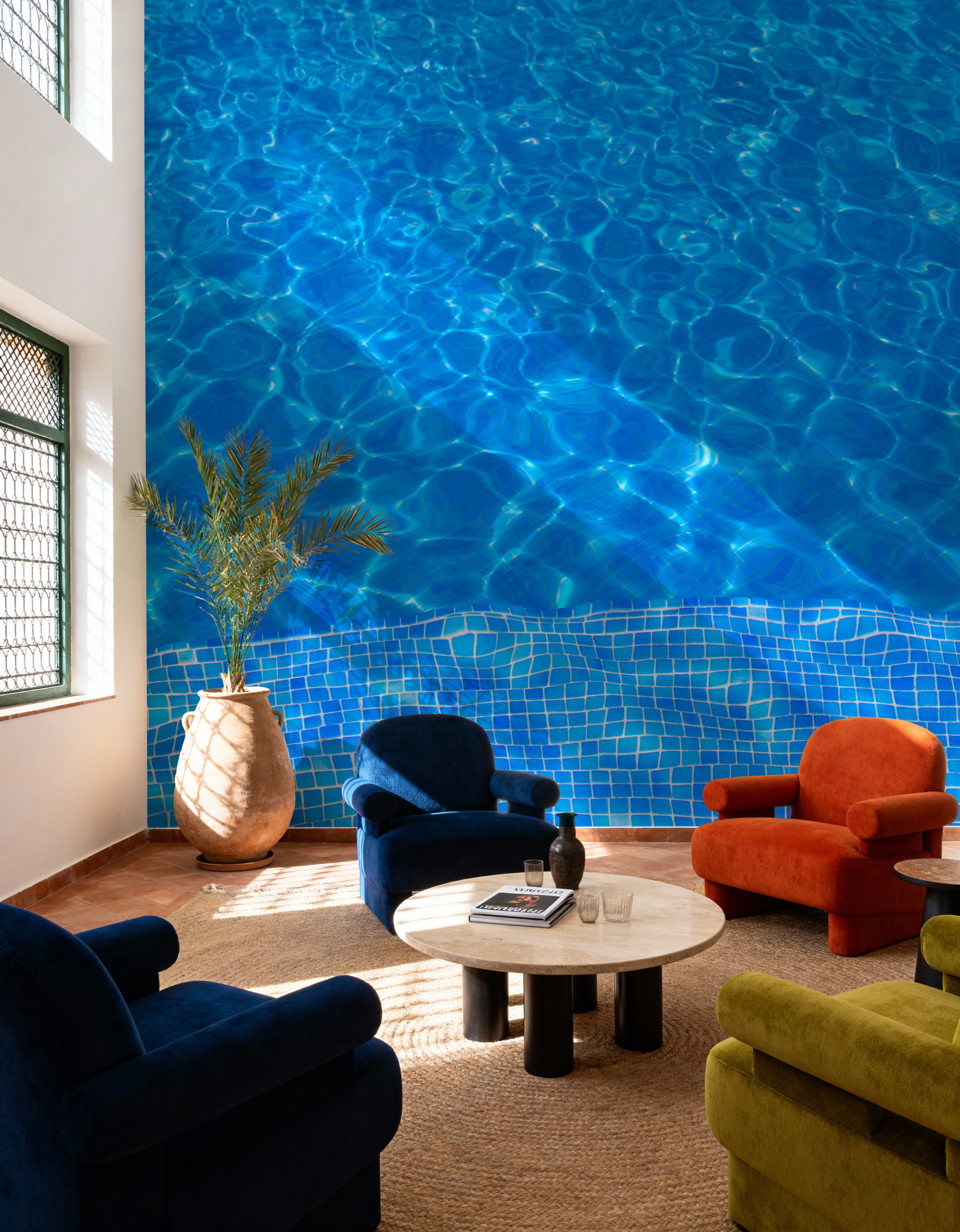 Blue Tiles Swimming