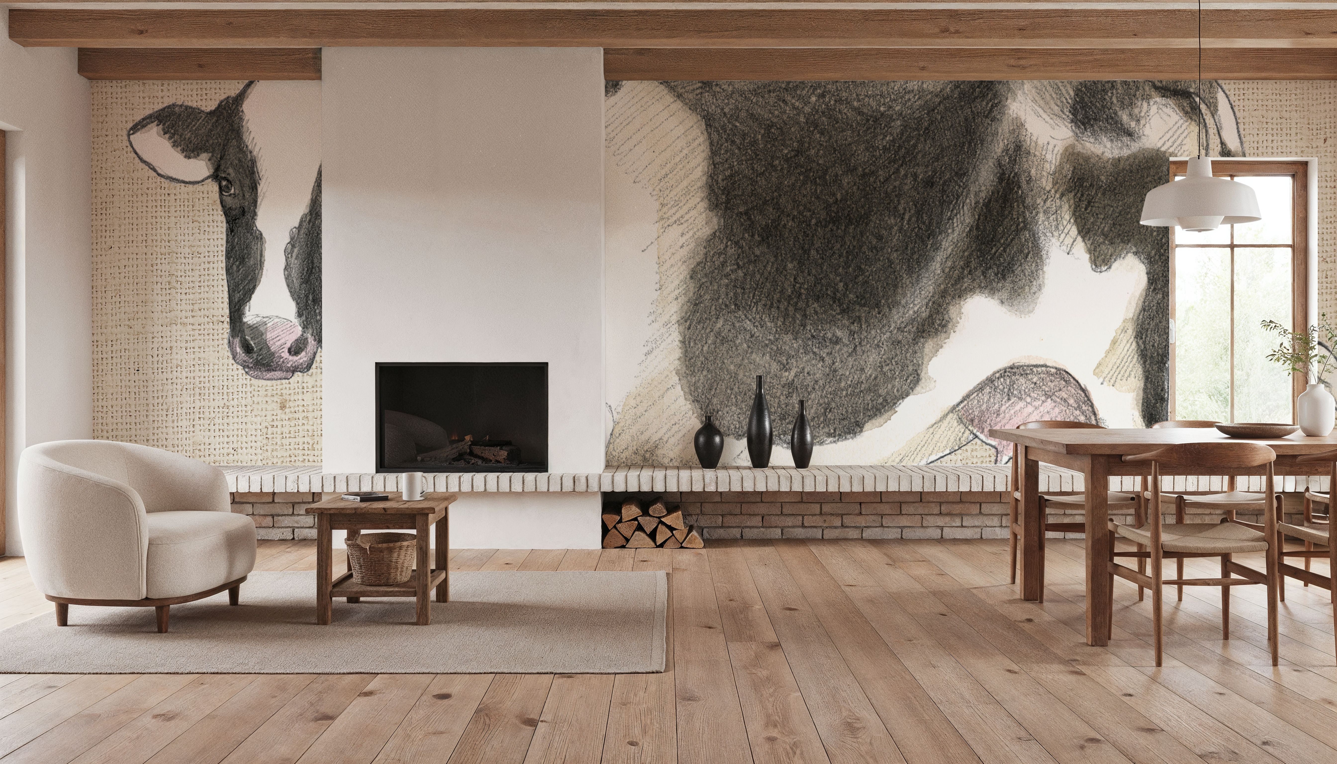 Farm To Table IV on Burlap, Behang