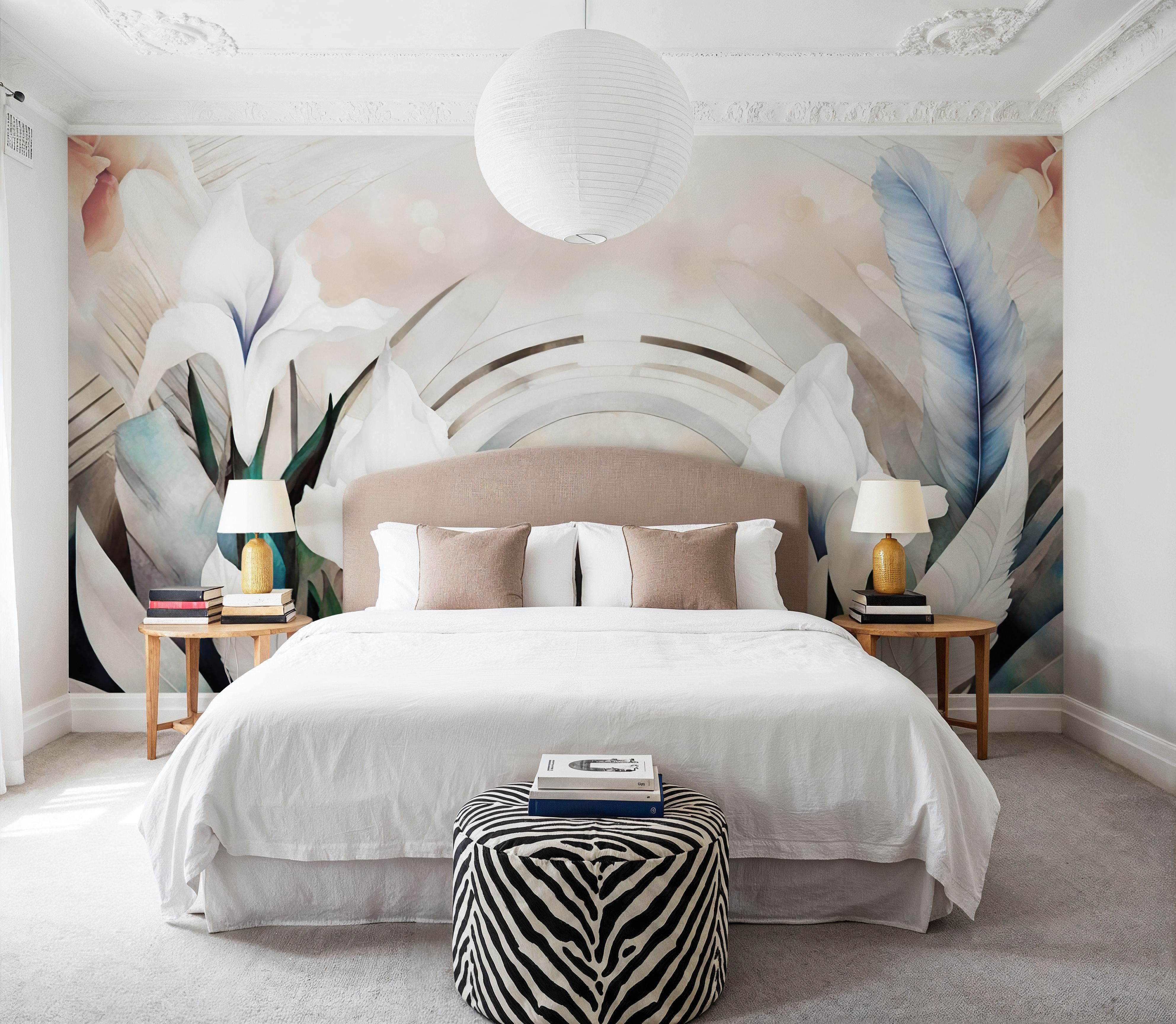 Irises and Feathers Bright