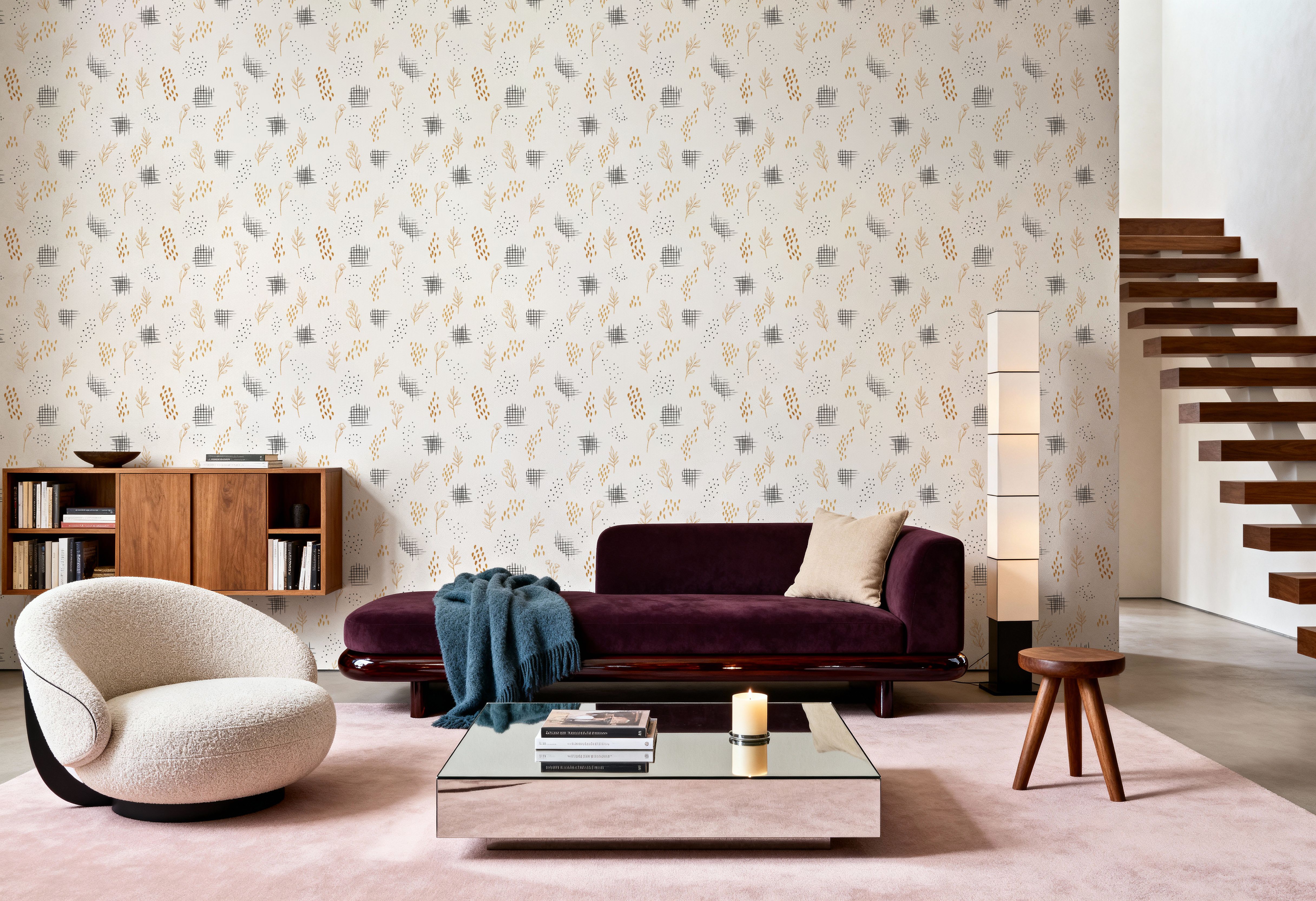 Lone Fall White, Tapeten