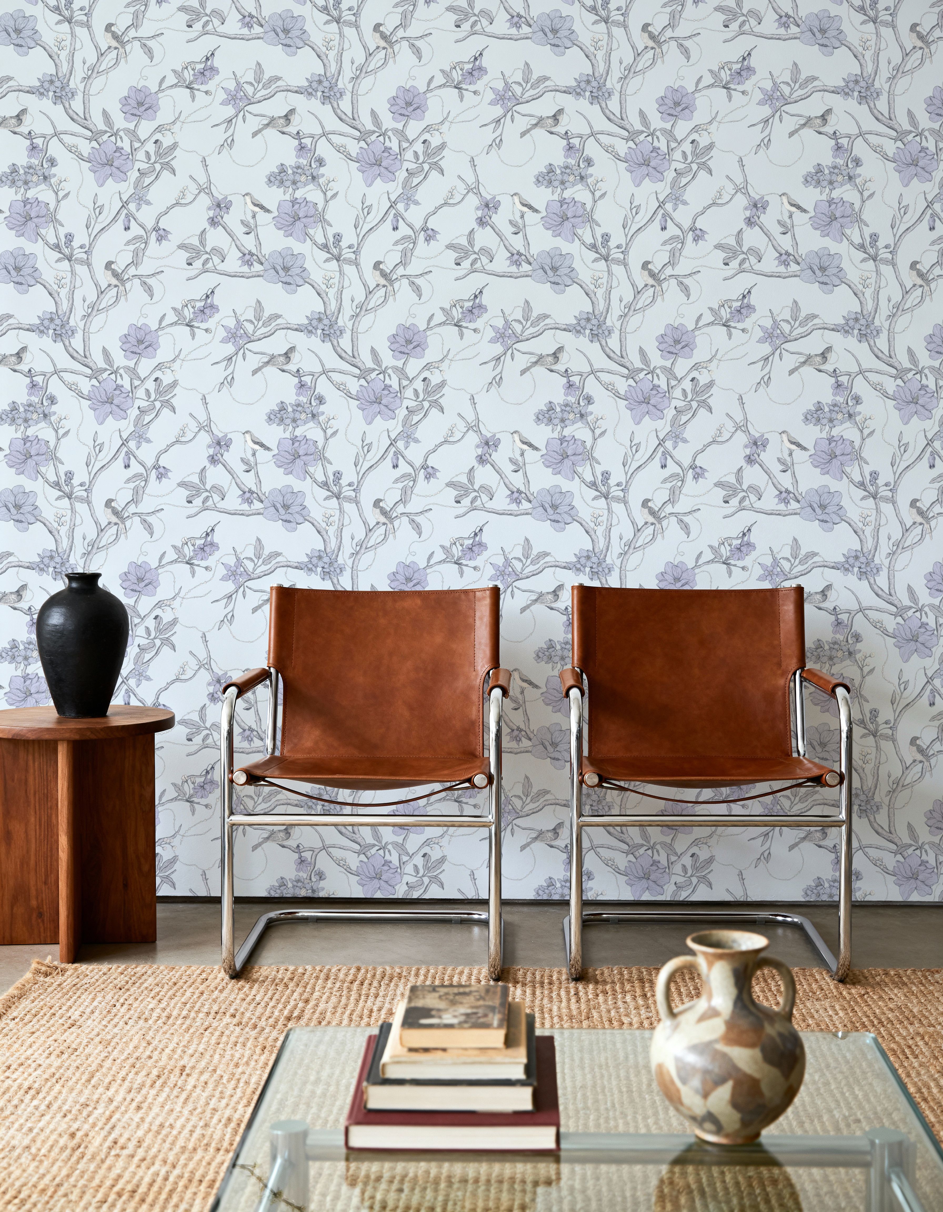 Trailing Tree of Life, Blue, Wallpaper