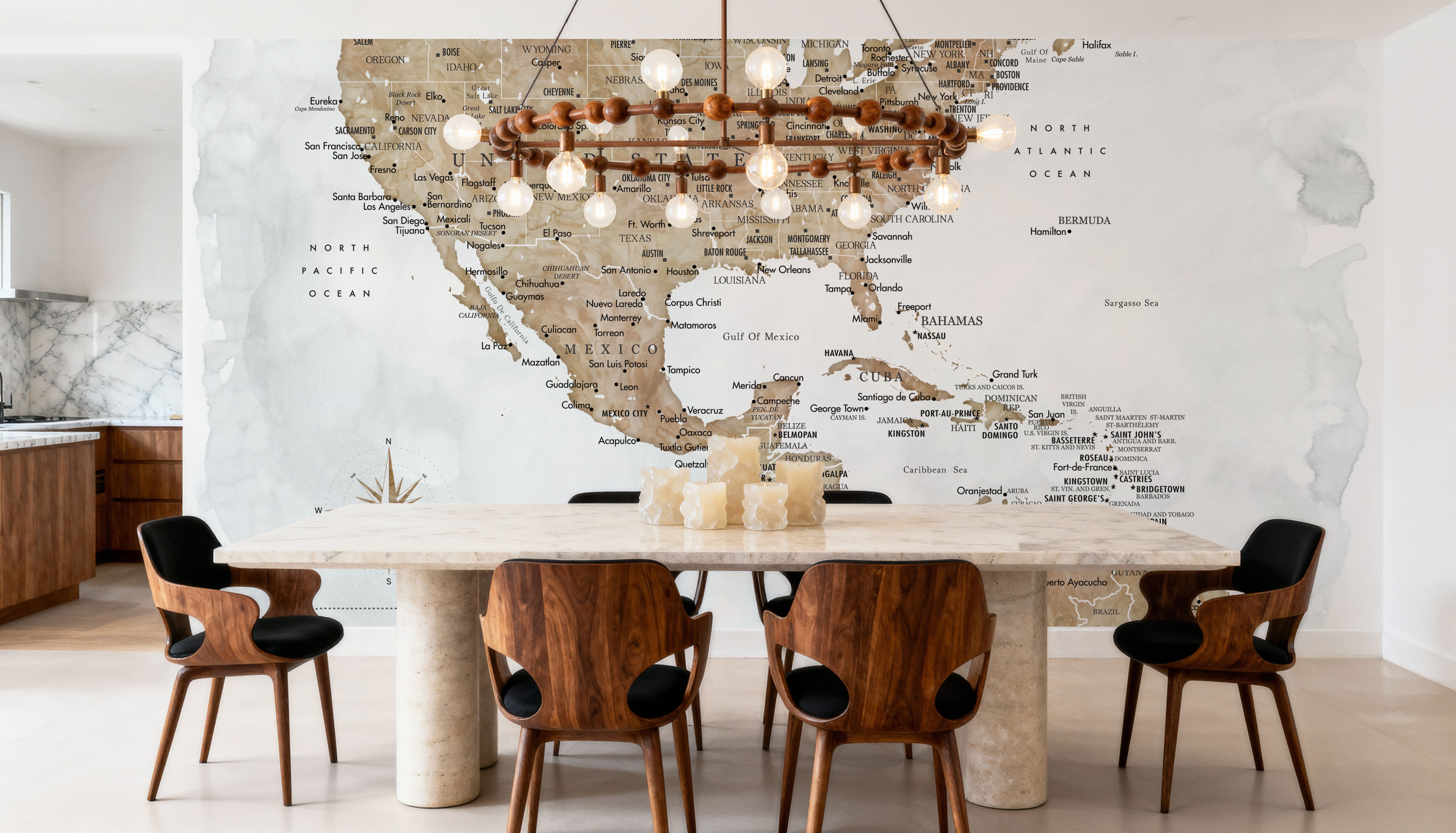 US Mexico Caribbean Map - Abey Wash