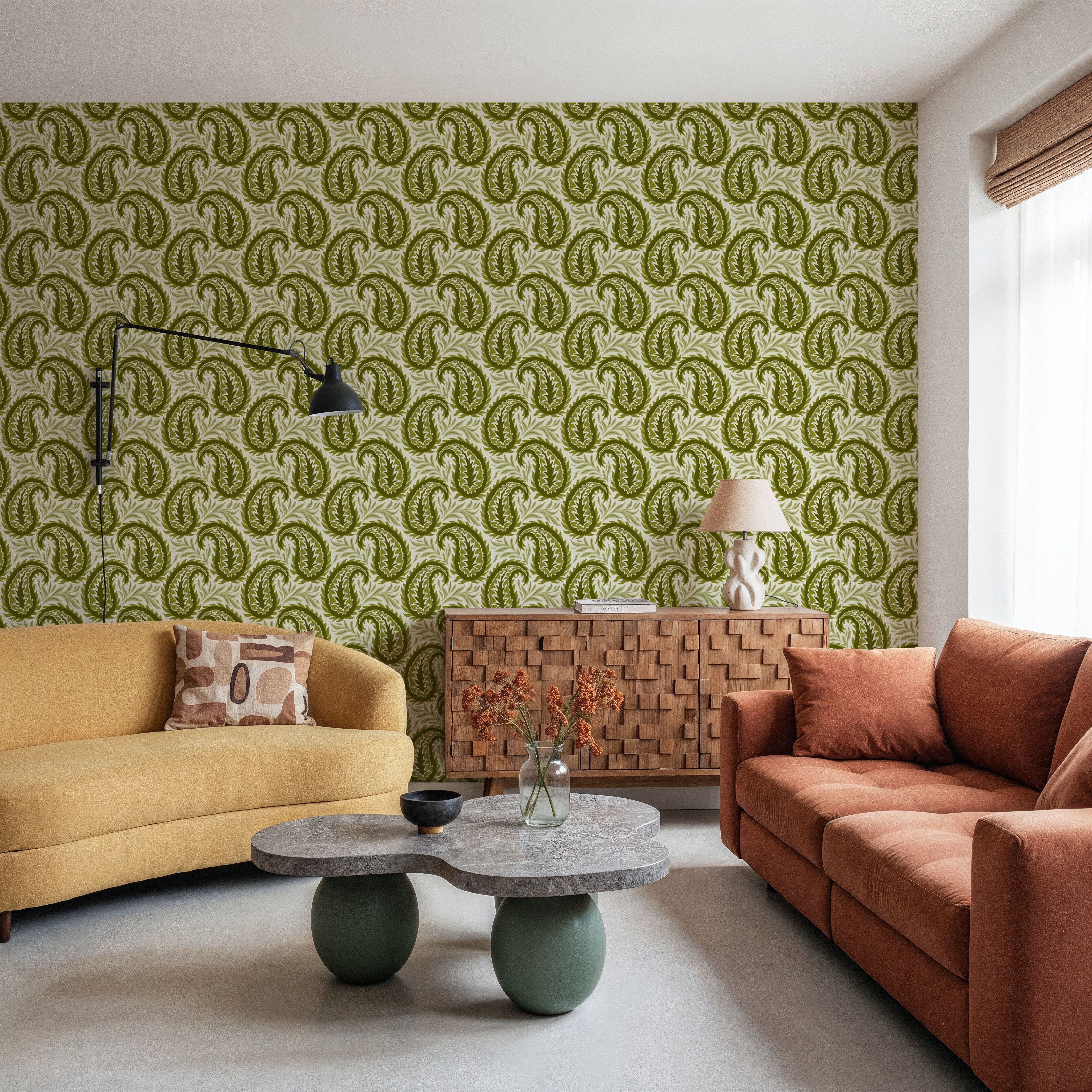 Botanical Paisley, Olive