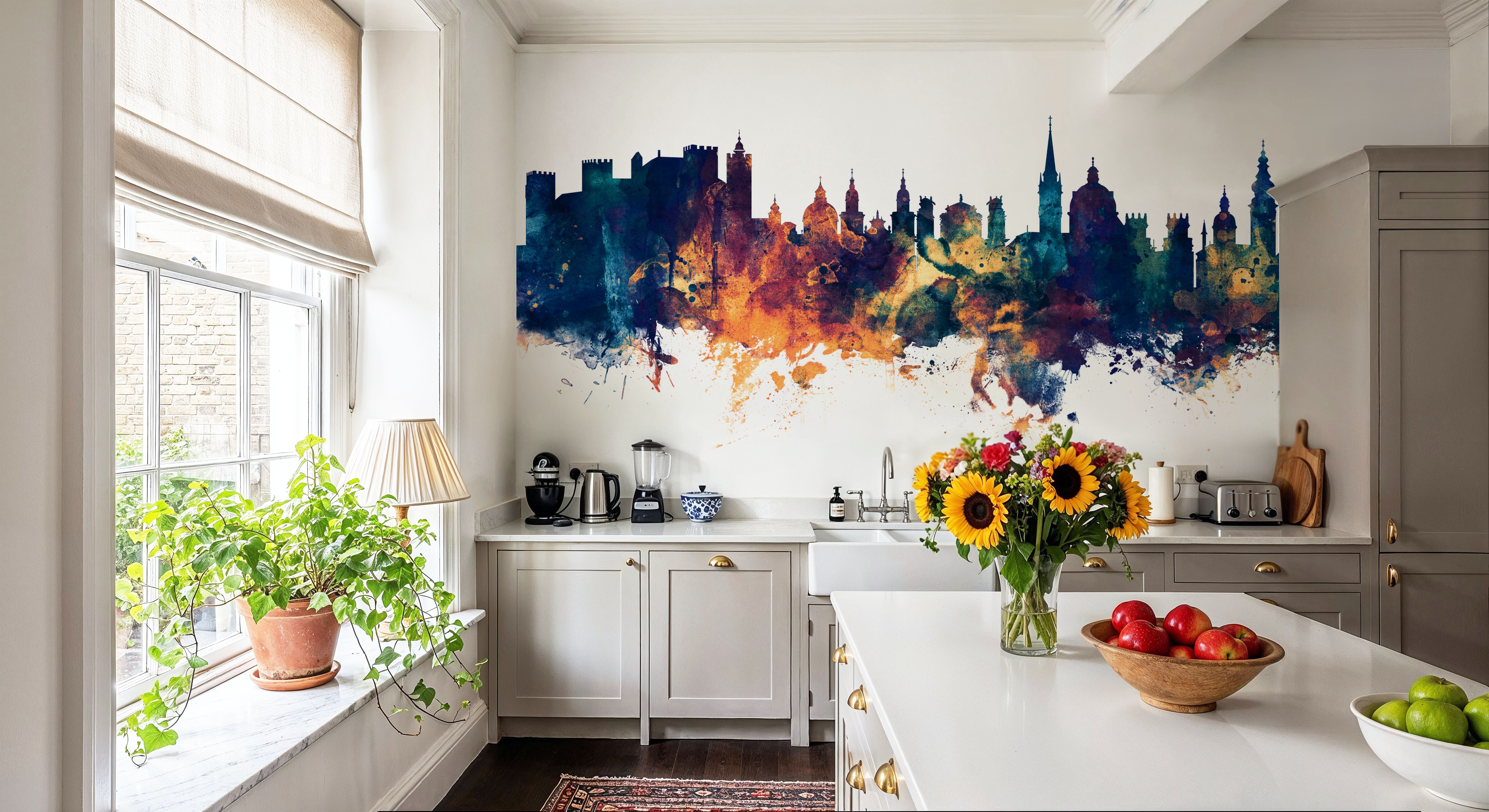 Salzburg Austria Skyline Blue & Bronze