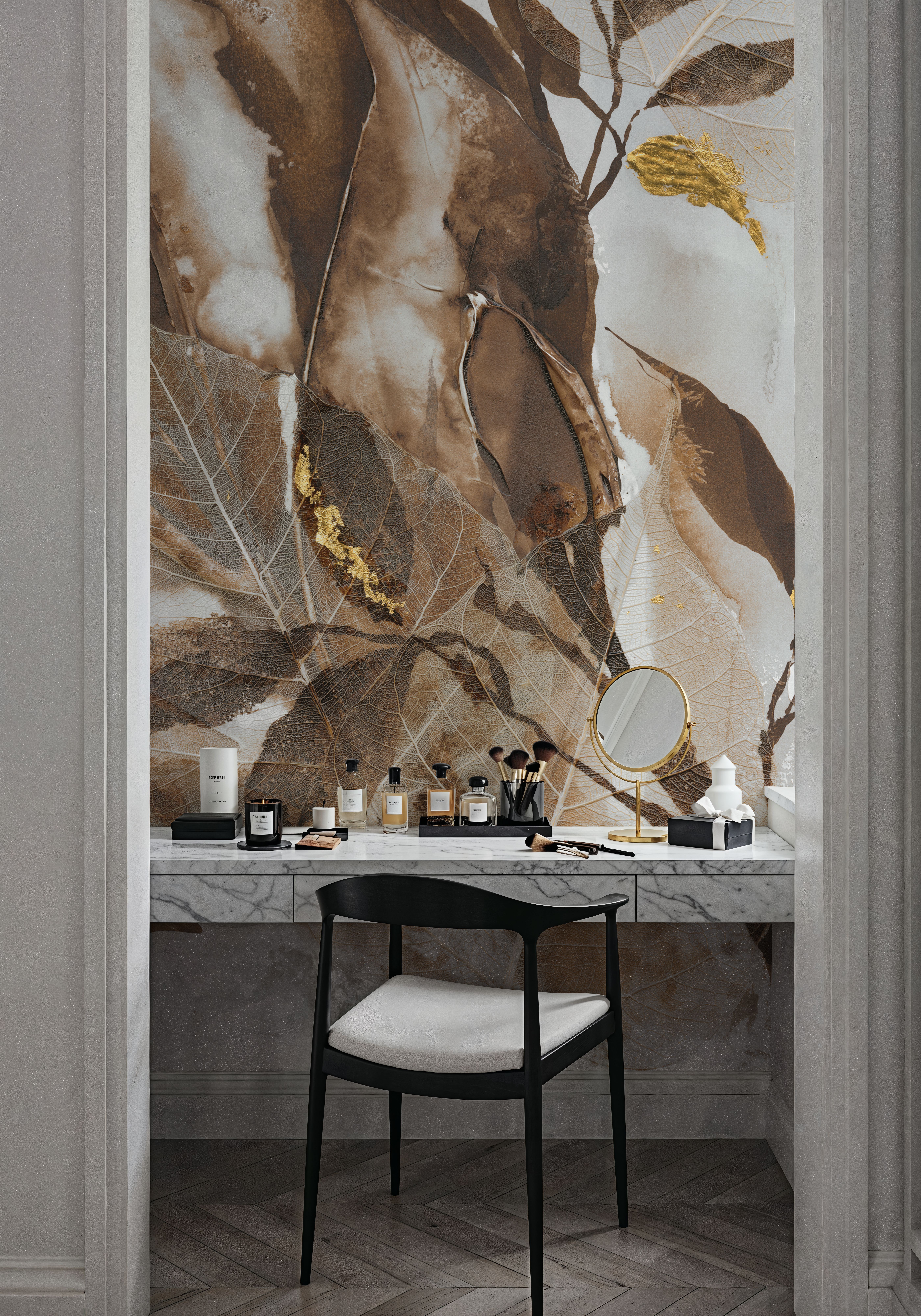 Gilded Leaf Collage II