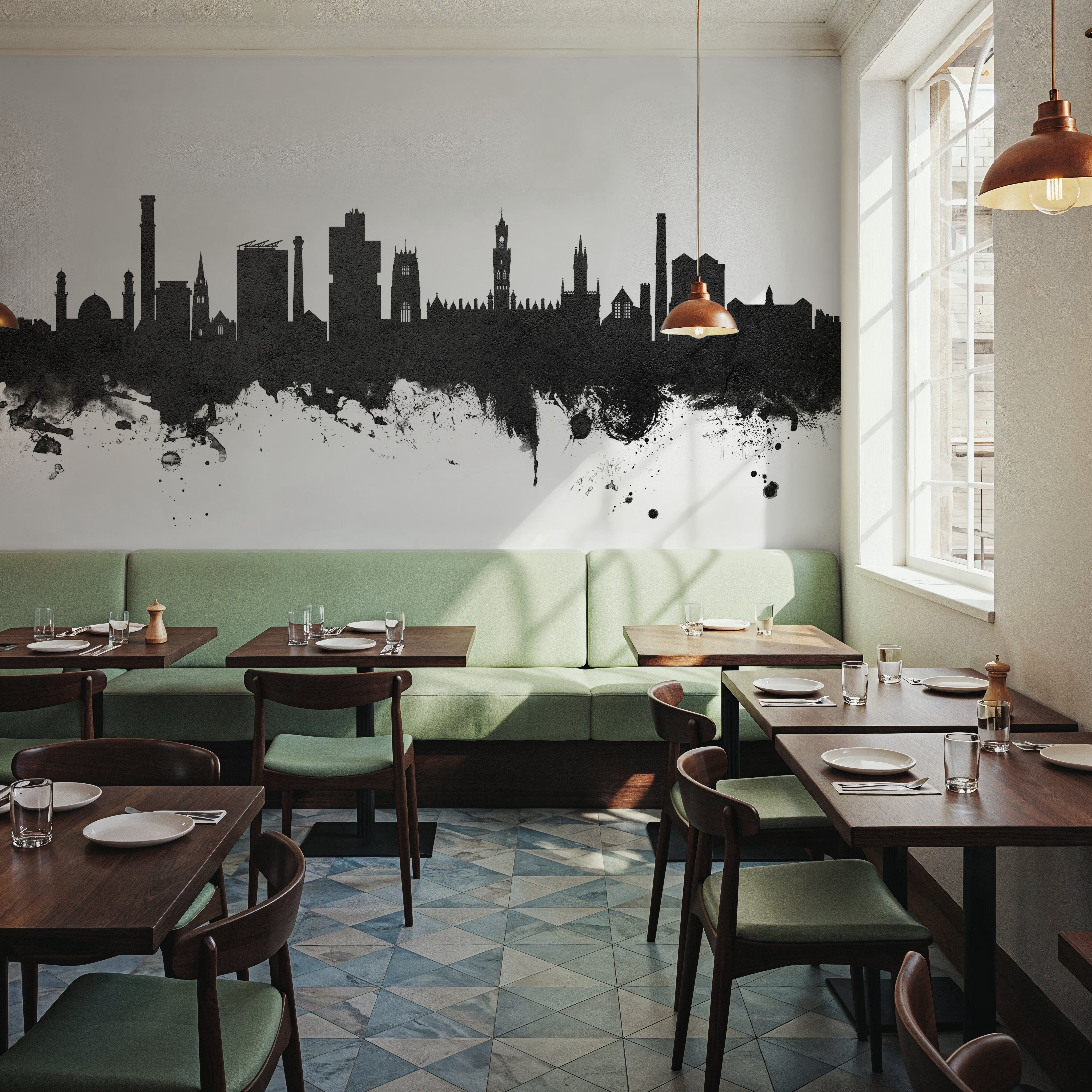 Bradford England Skyline Black & White