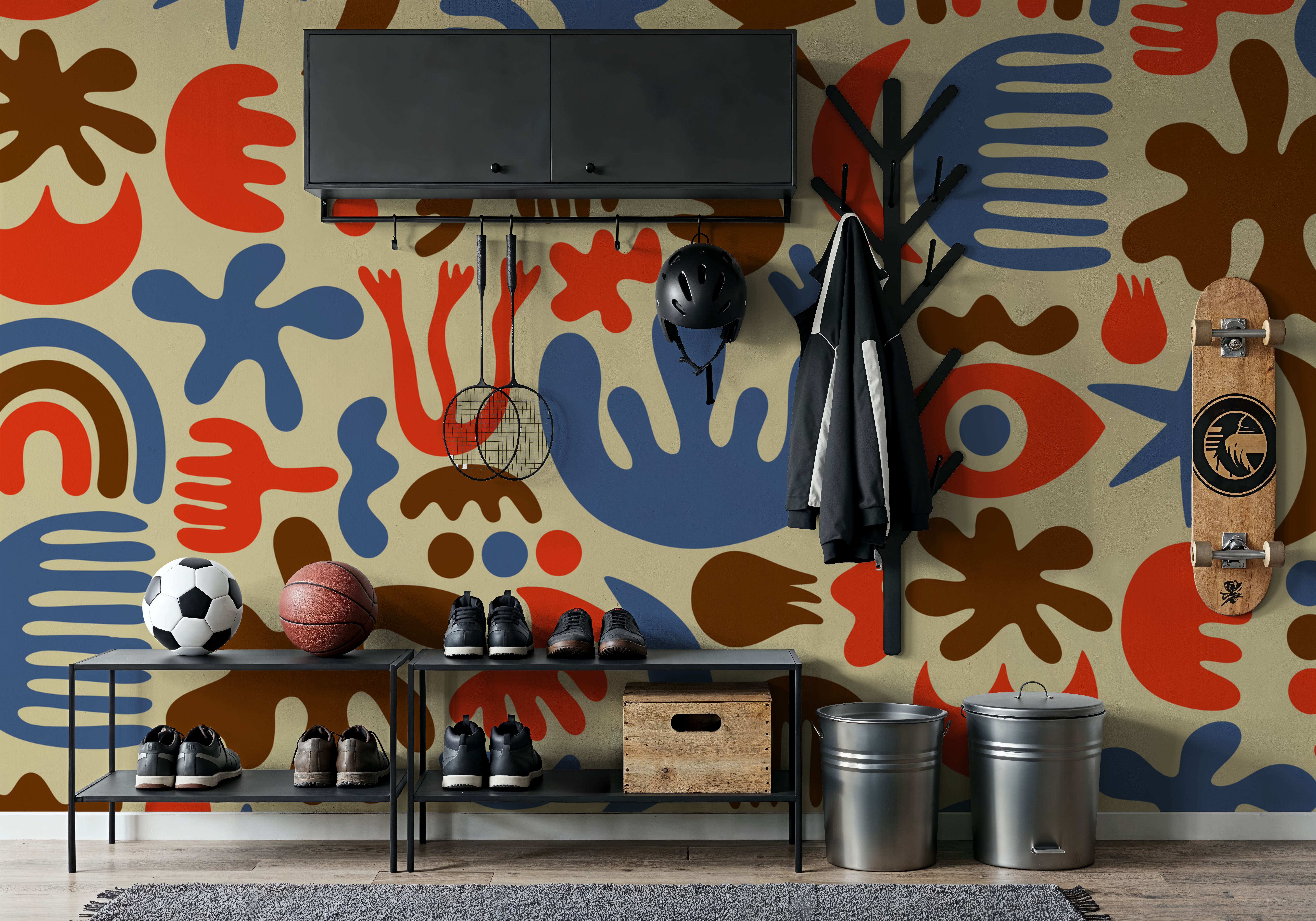 Cute Cutouts Mural, Multi