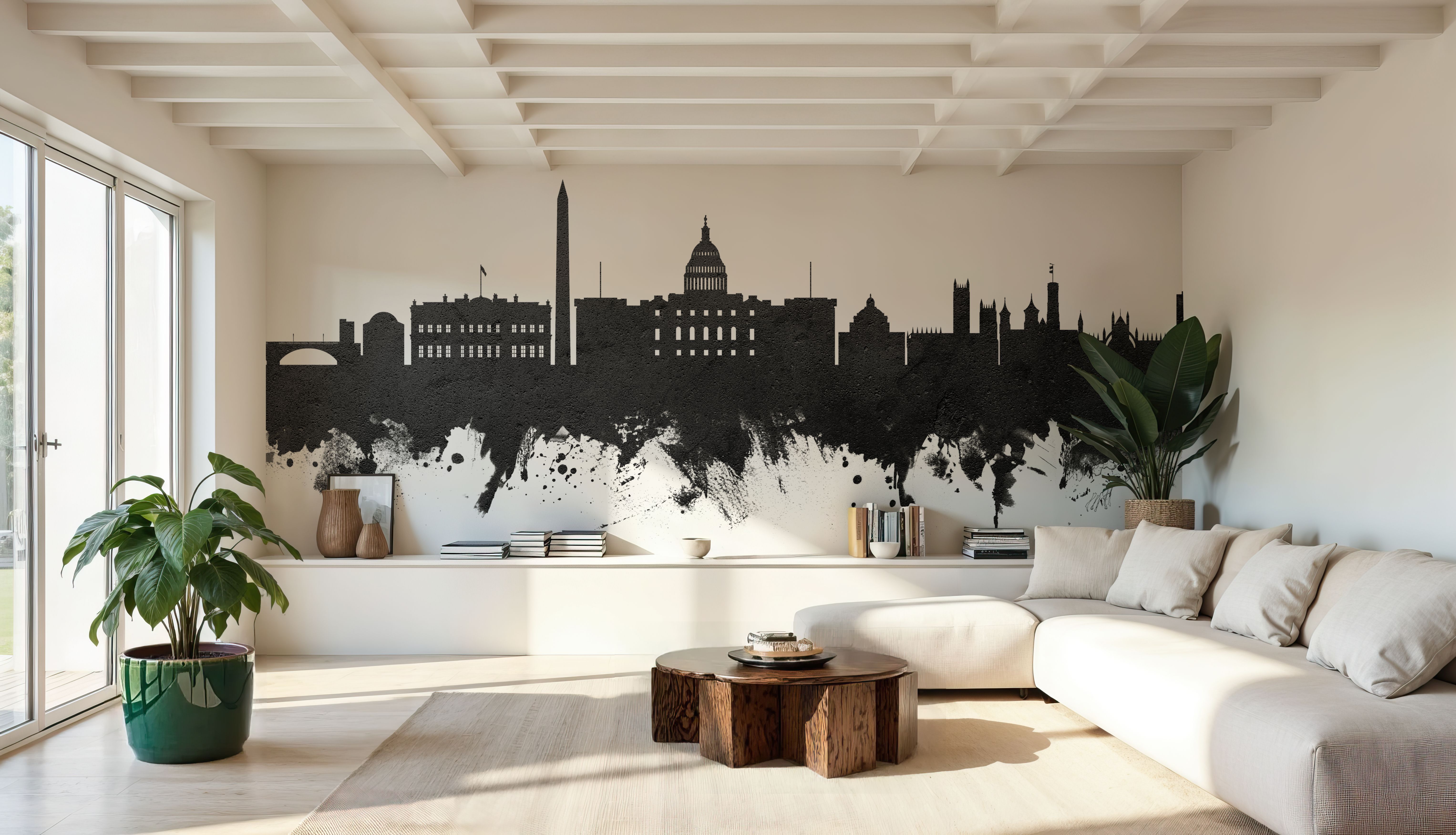 Washington DC Skyline Black & White