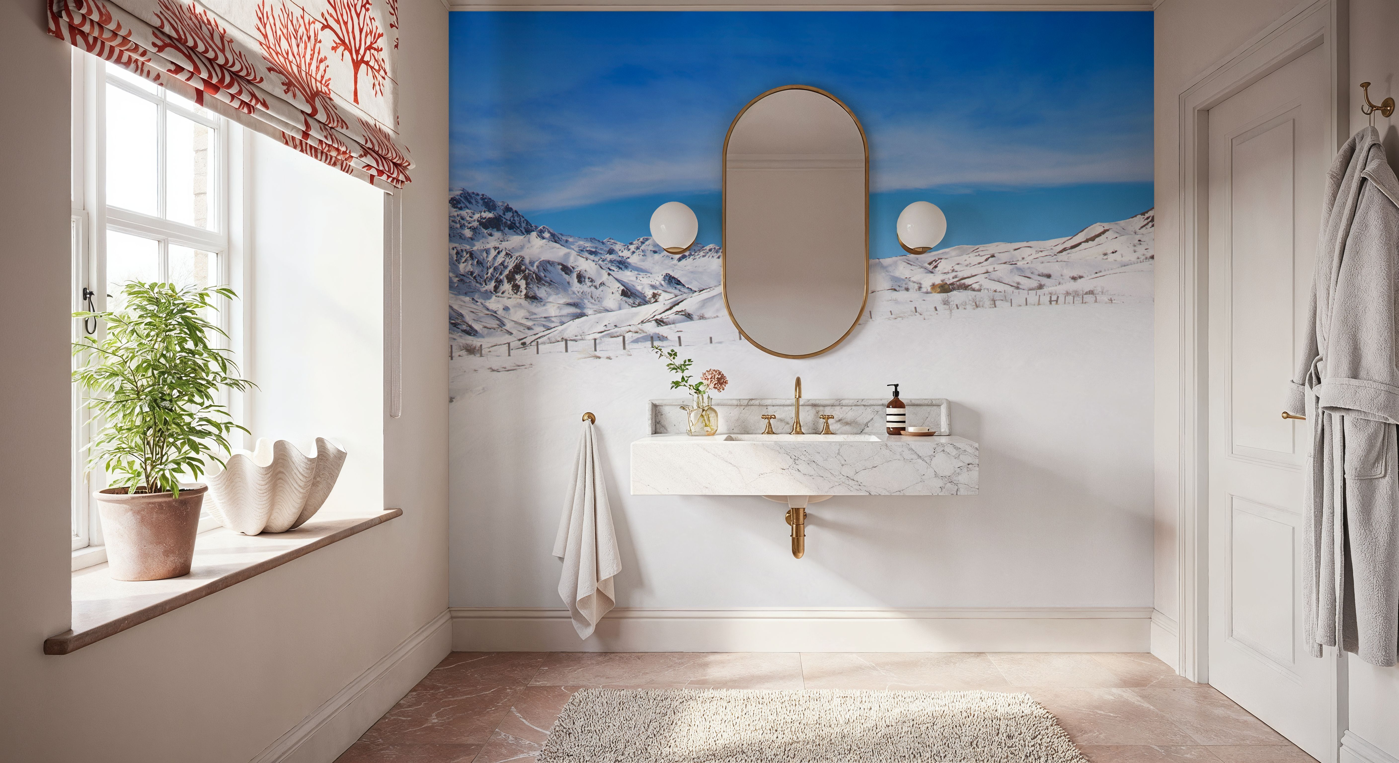 Alpine Serenity White Blue
