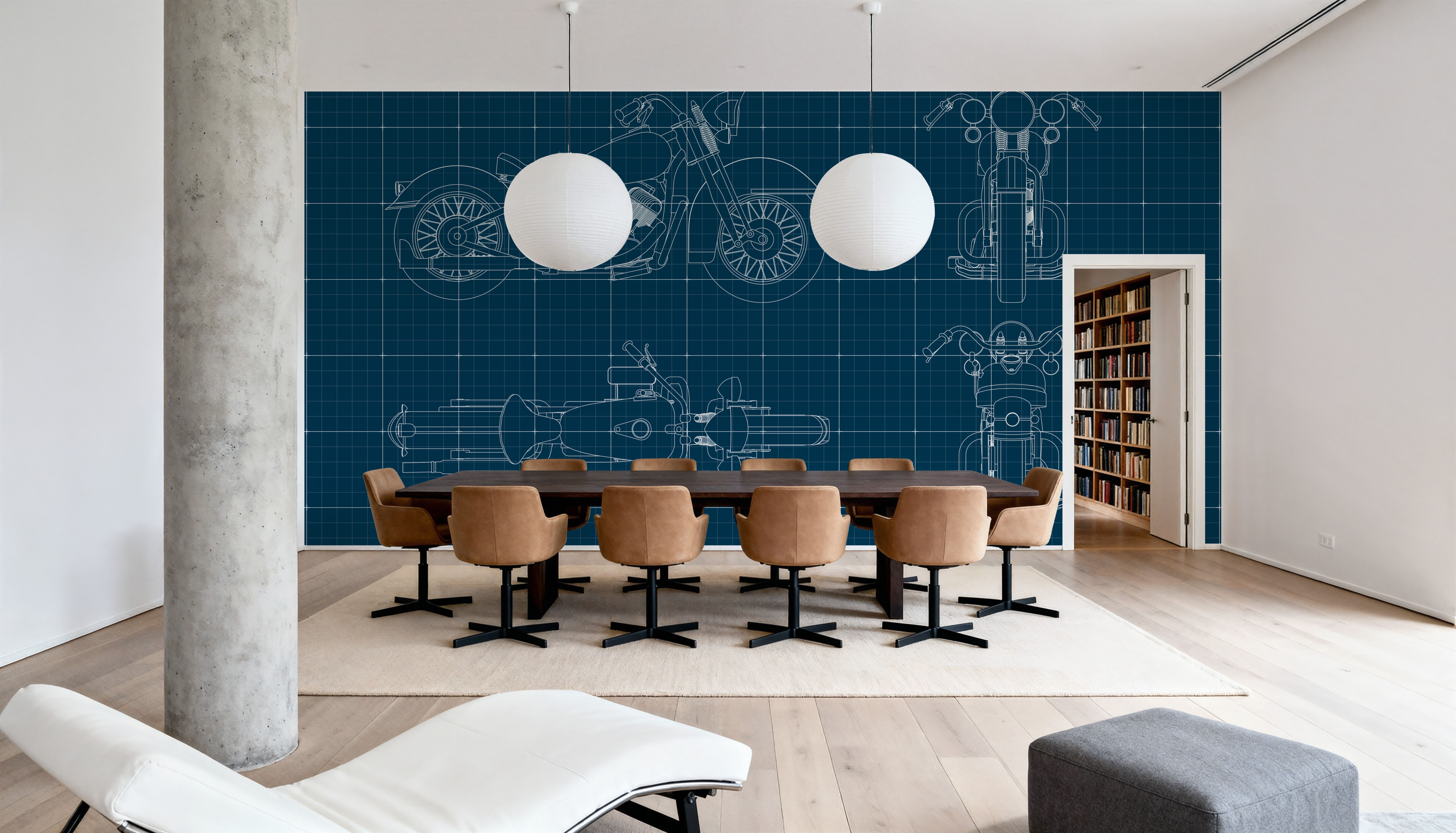 Motorcycle Blueprint, Wallpaper