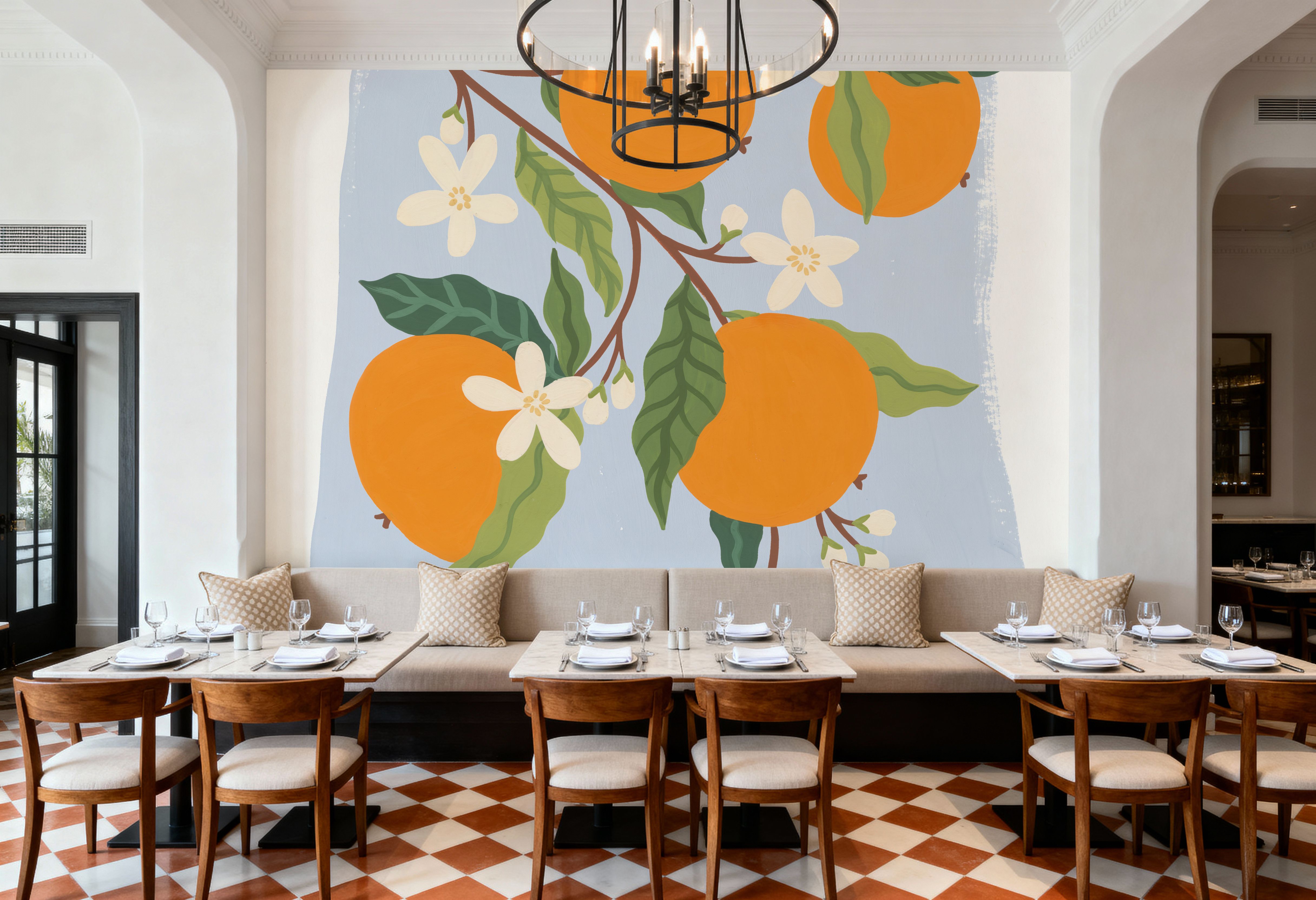 Marche aux Fruits I, Wallpaper