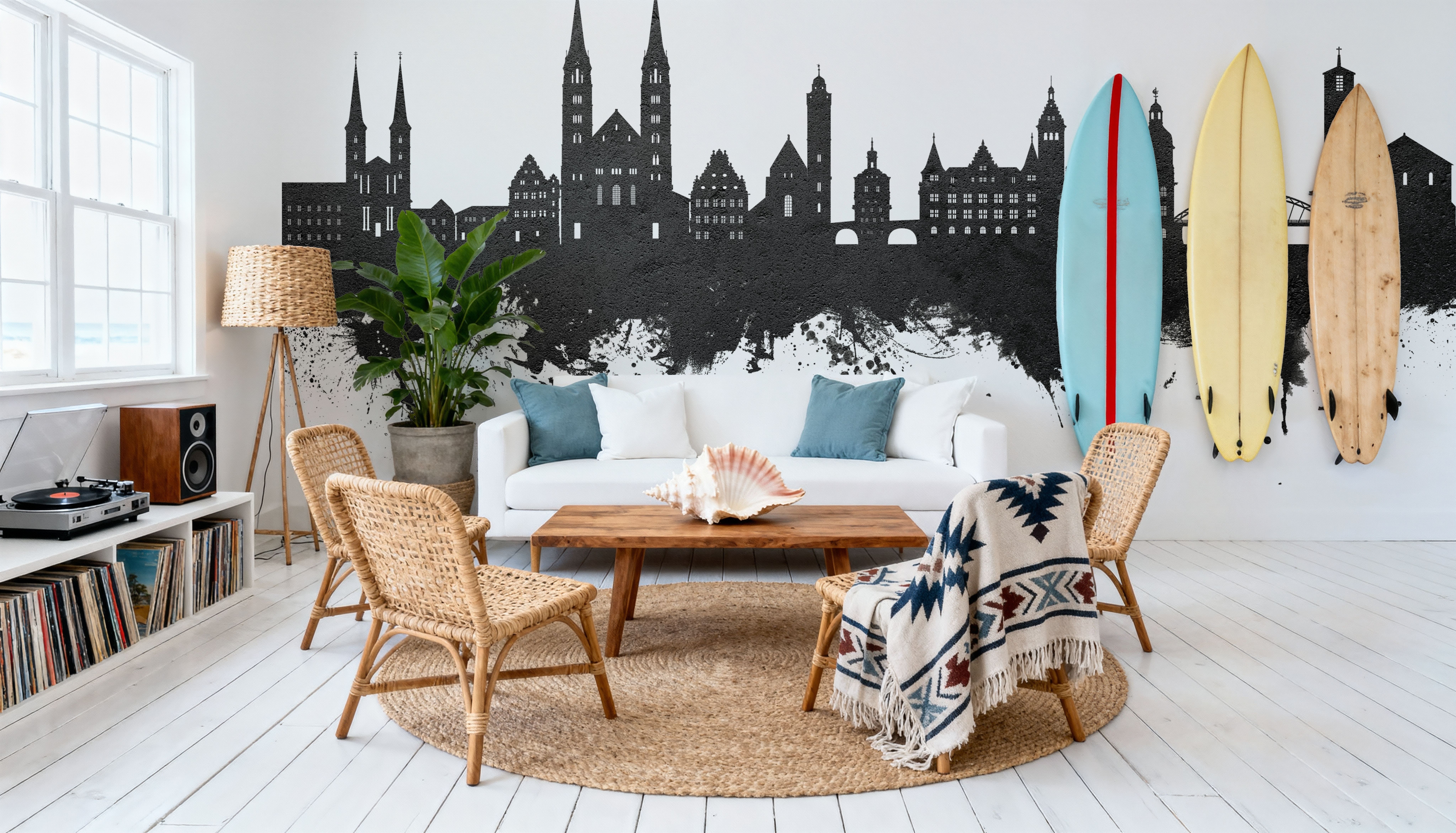 Bamberg Germany Skyline Black & White