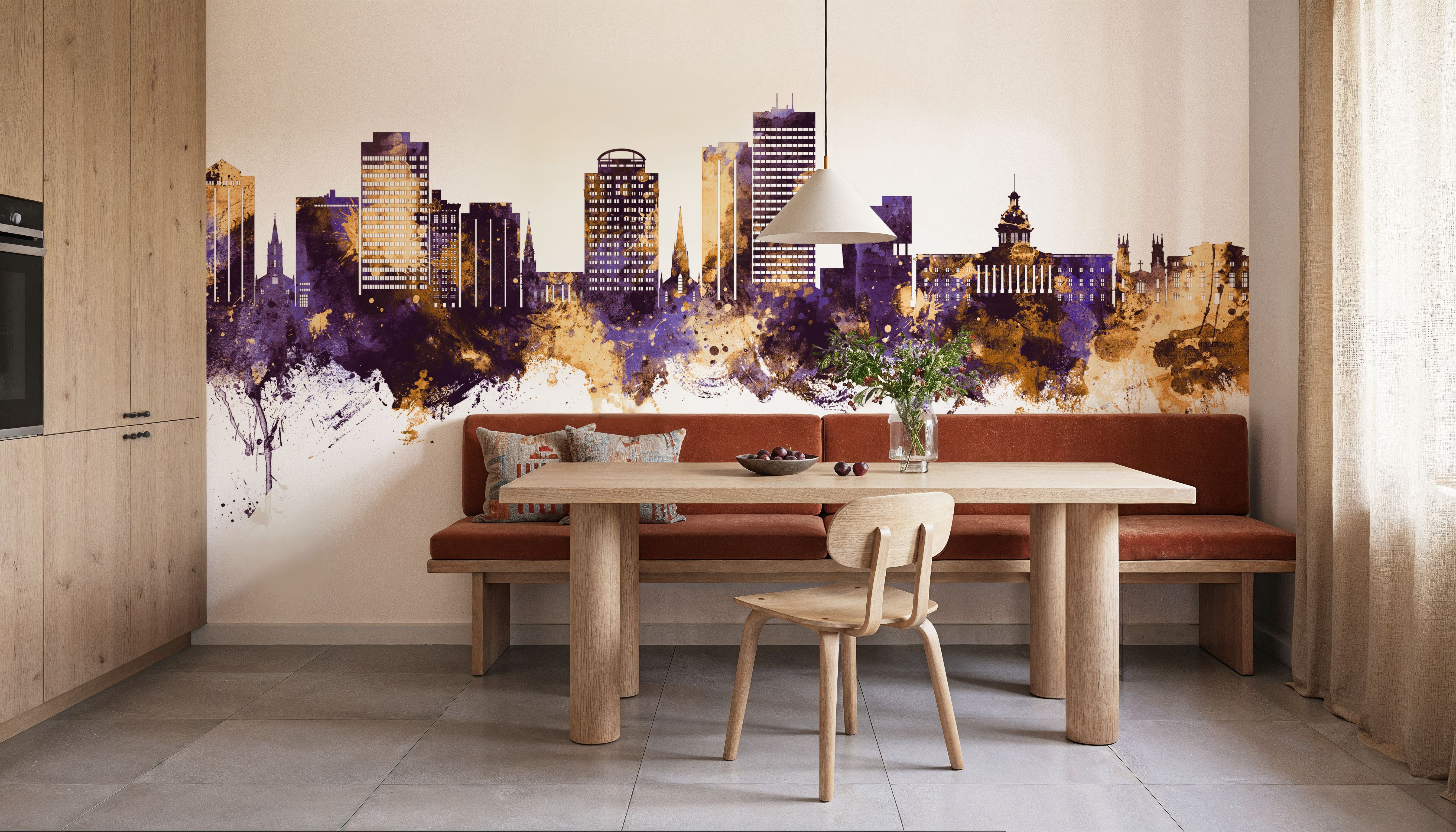 Columbia South Carolina Skyline Purple & Gold