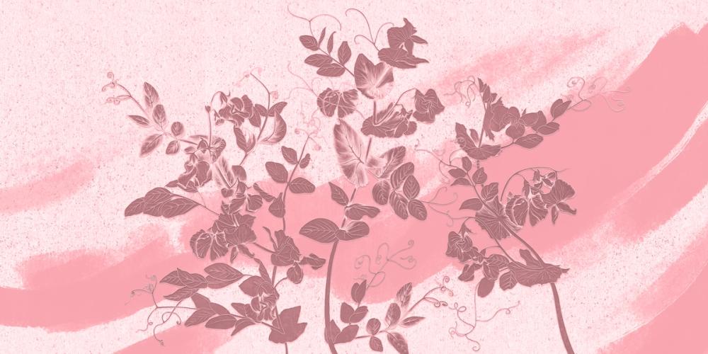 Sweet Peas Stroke Red