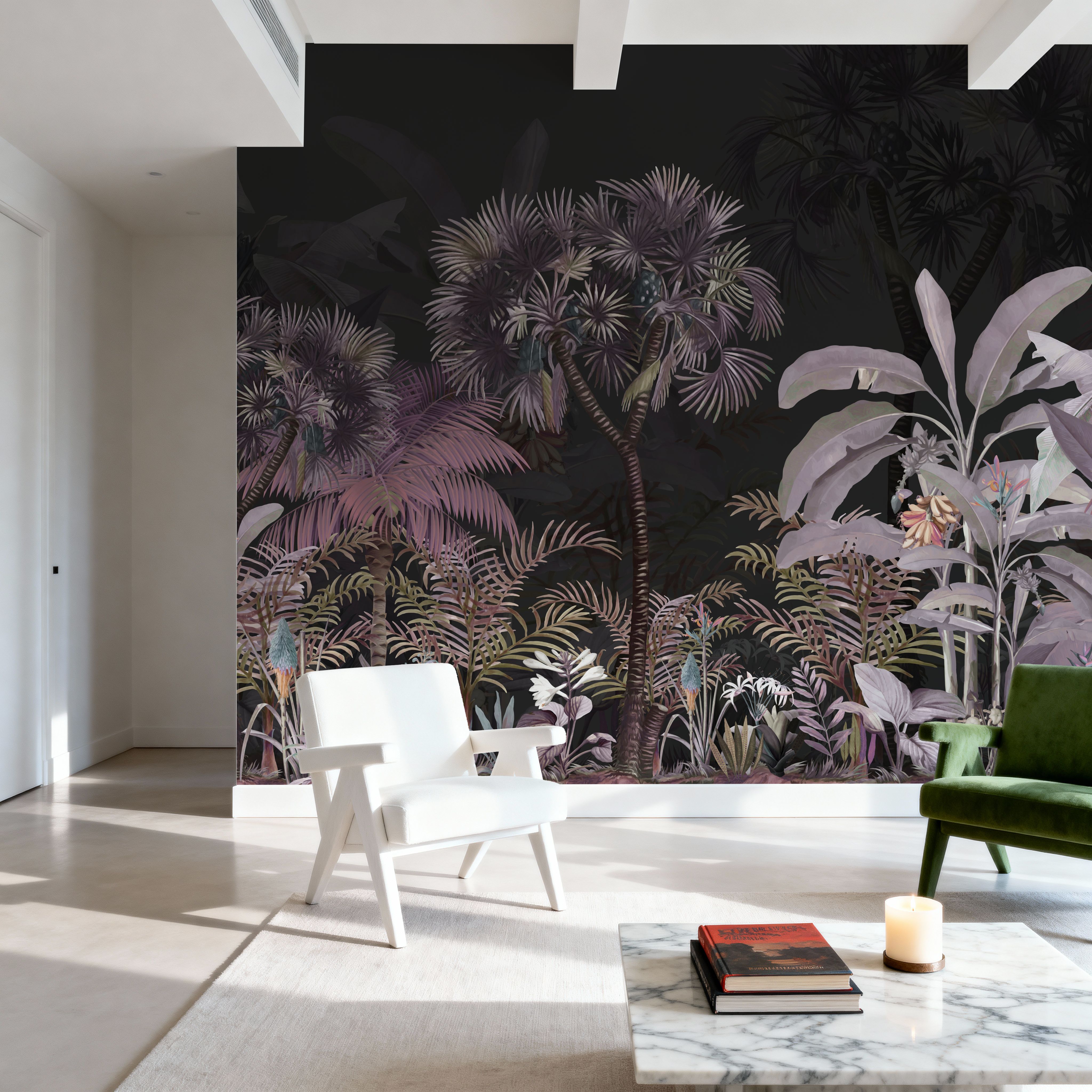 Tropical Forest Strolls Dark Purple
