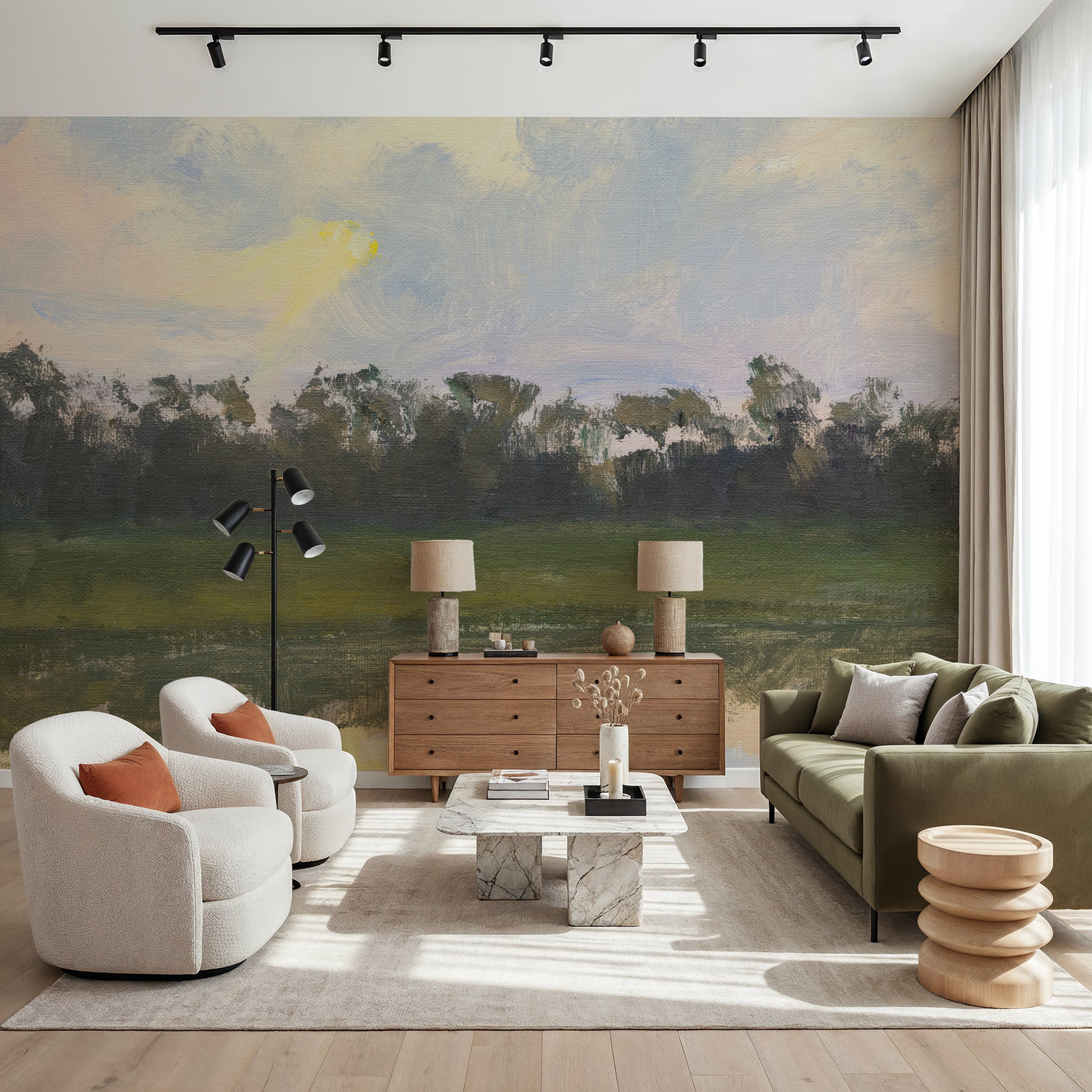 Sun and Clouds Reflecting