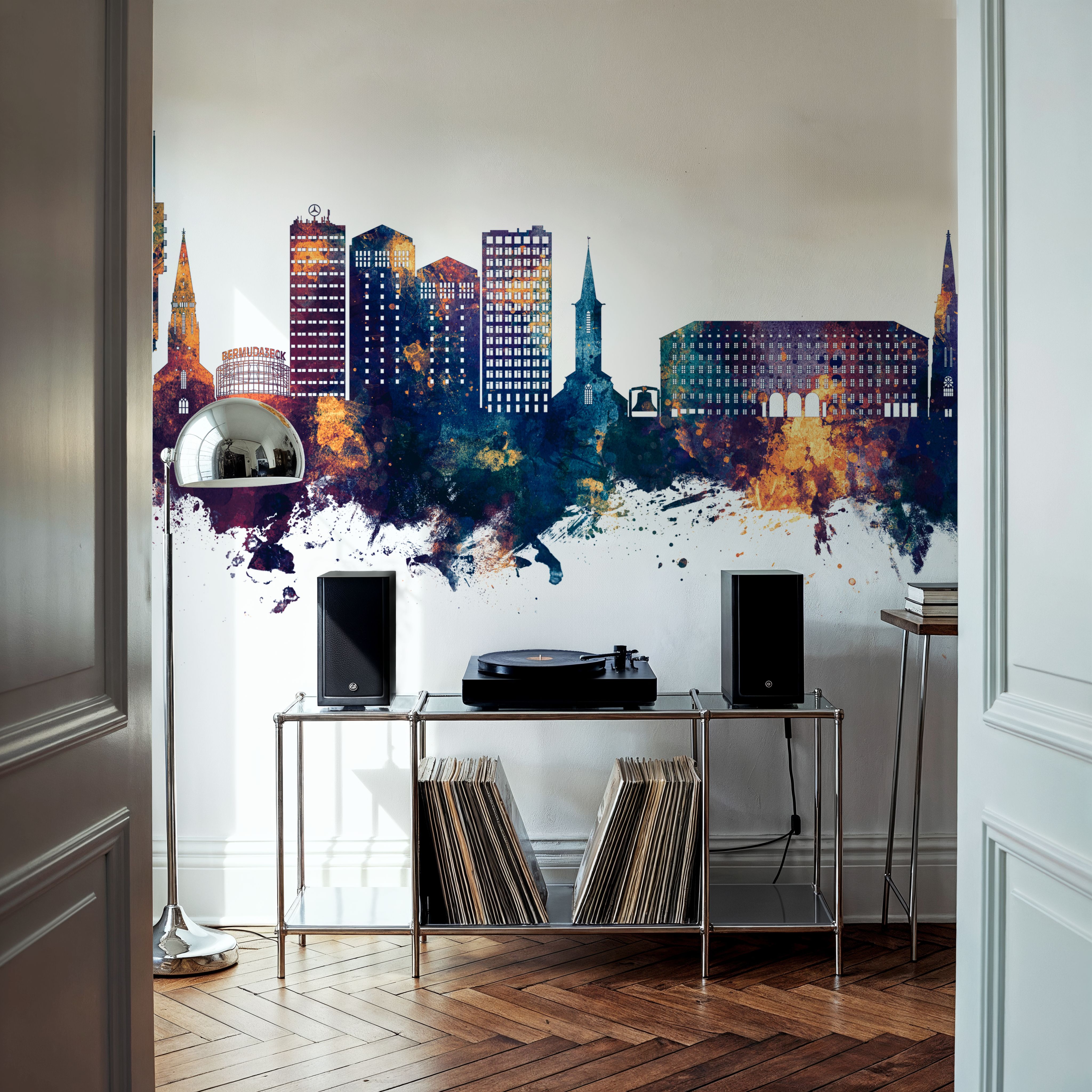 Bochum Germany Skyline Blue & Bronze