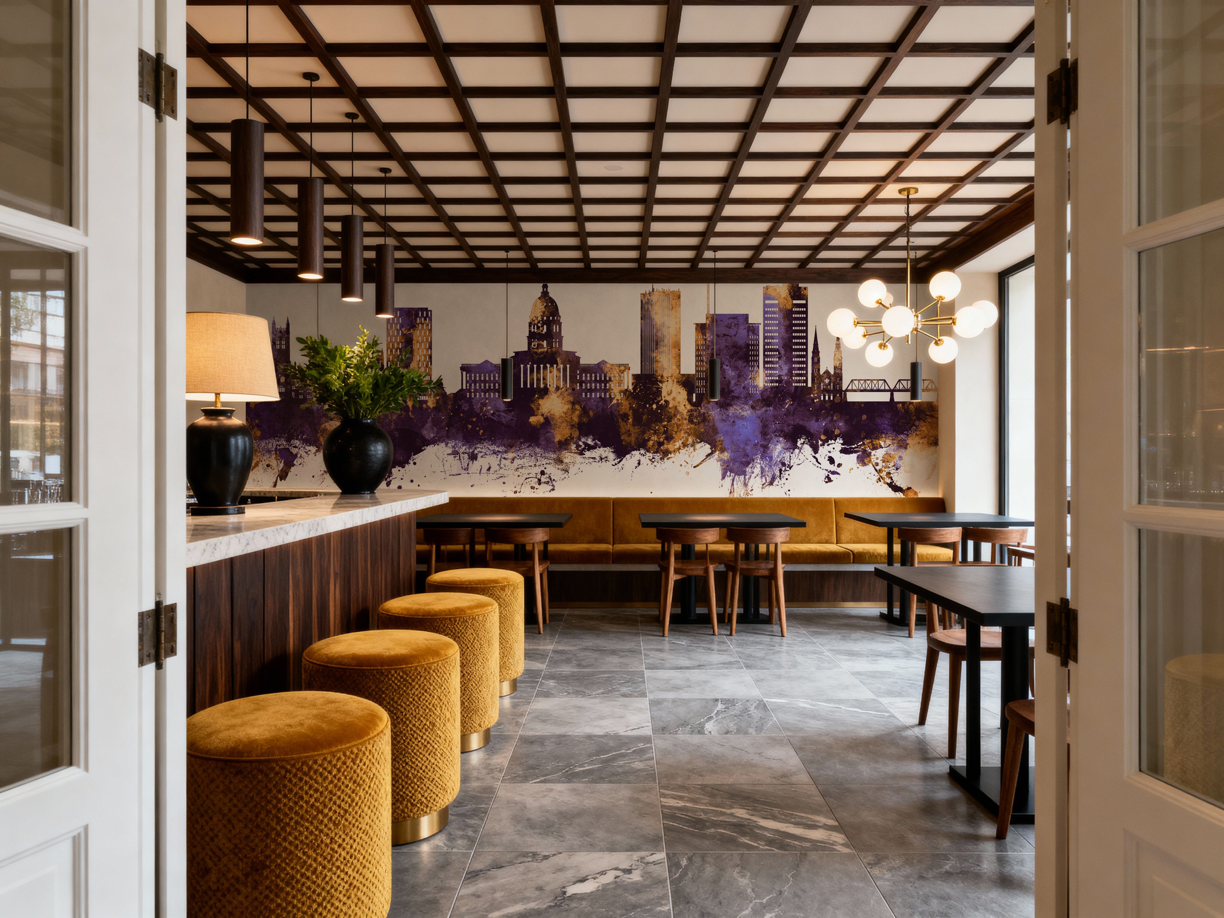 Topeka Wyoming Skyline Purple & Gold