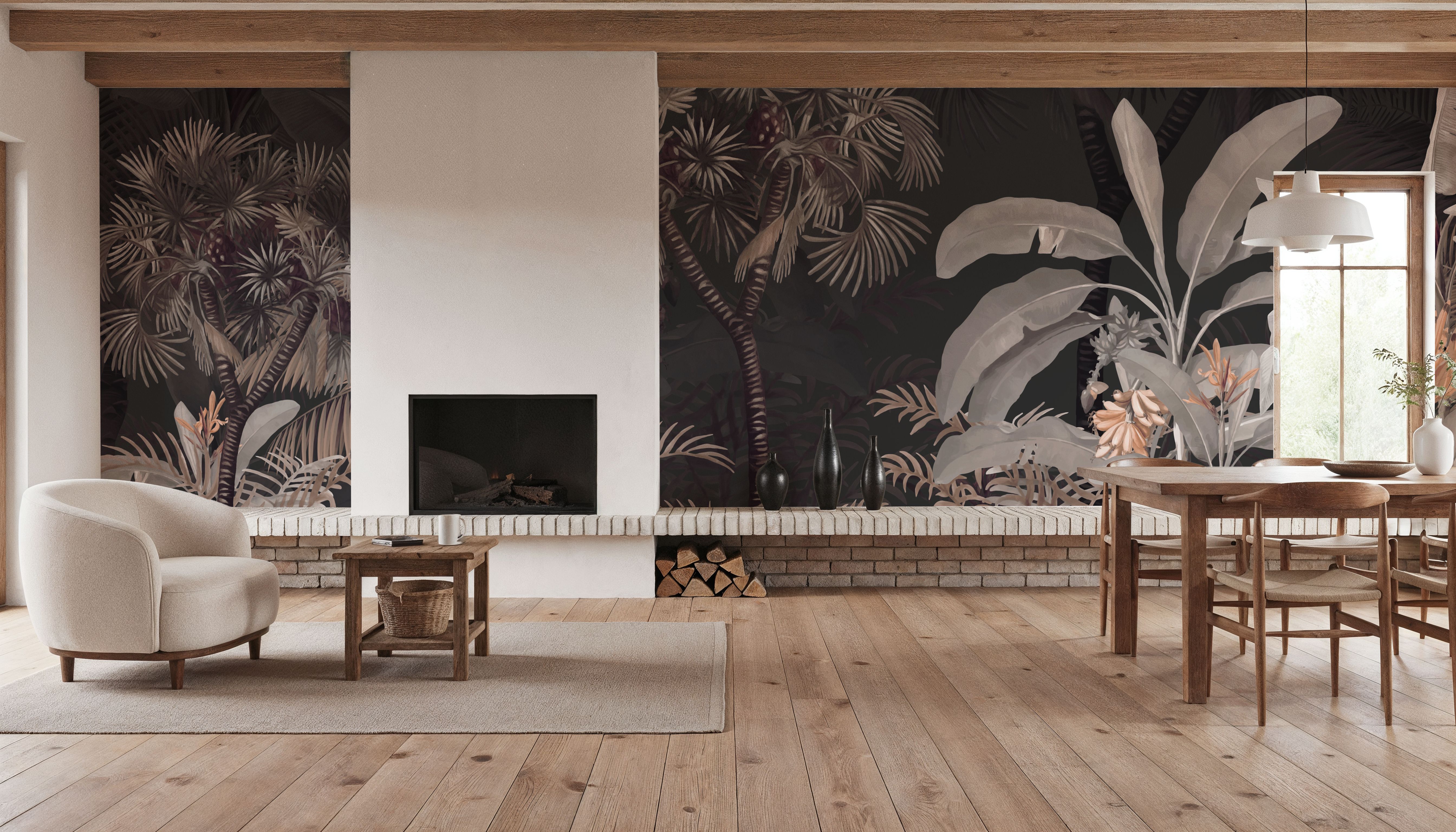 Tropical Forest Strolls Dark Gray