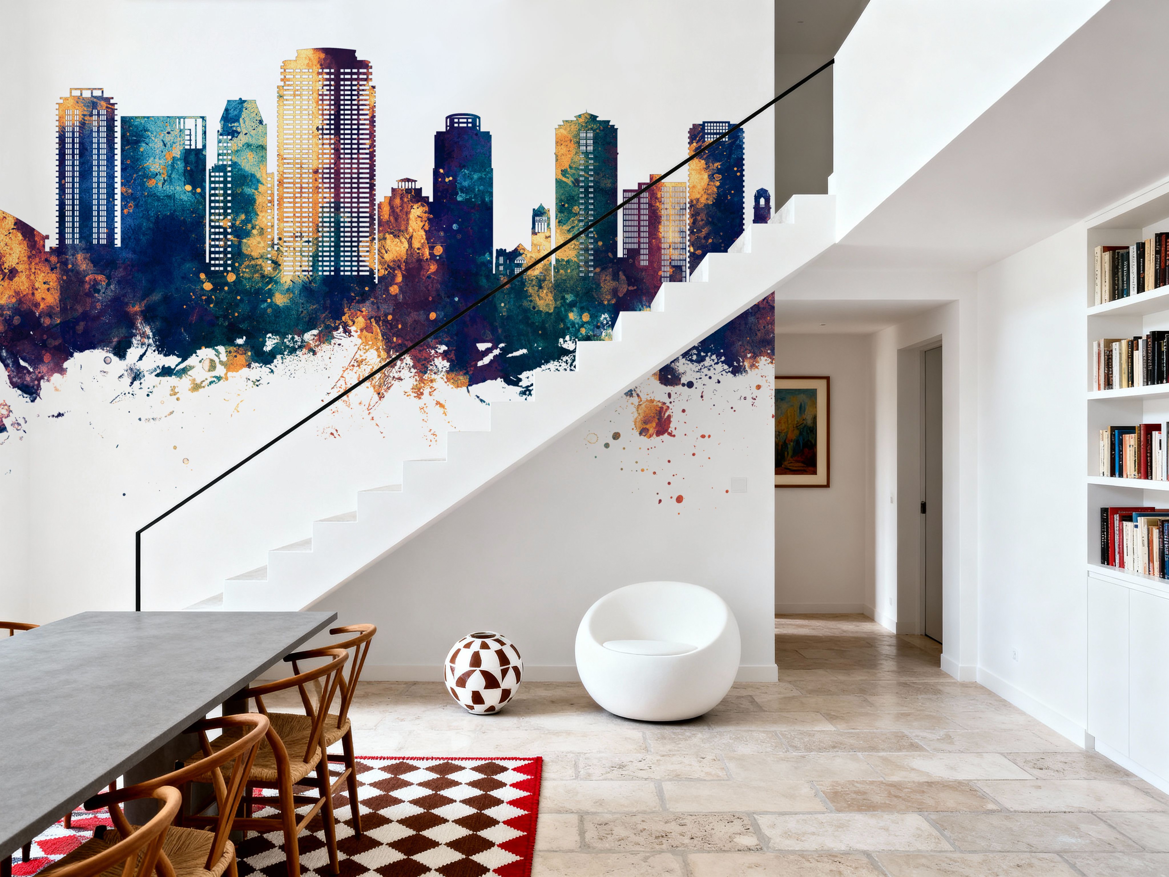 St Petersburg Florida Skyline Blue & Bronze