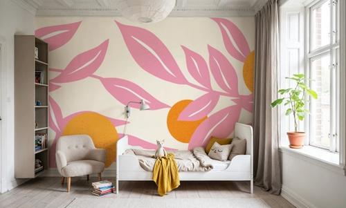 Stylized Flowers in Pink