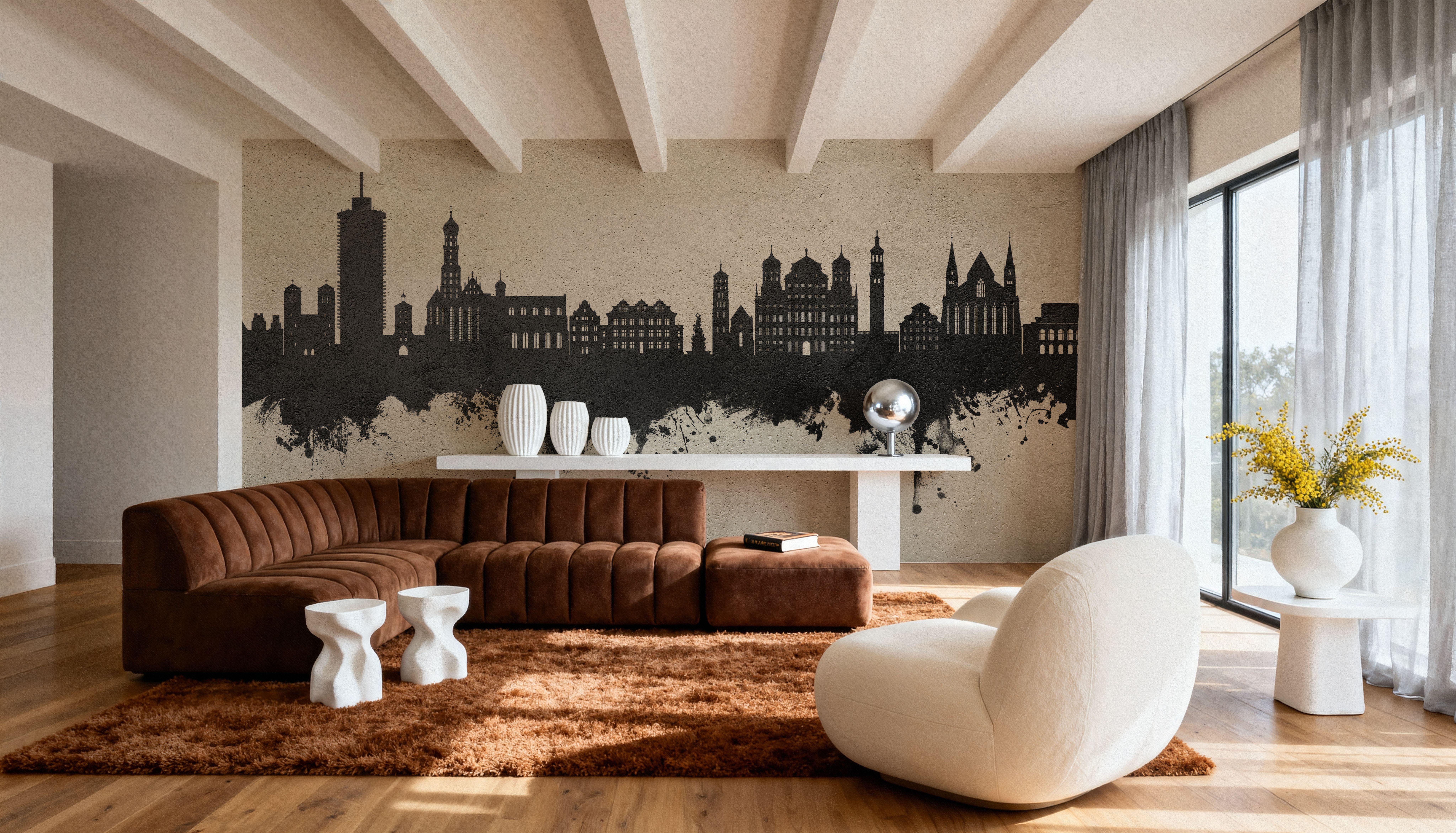 Augsburg Germany Skyline Concrete