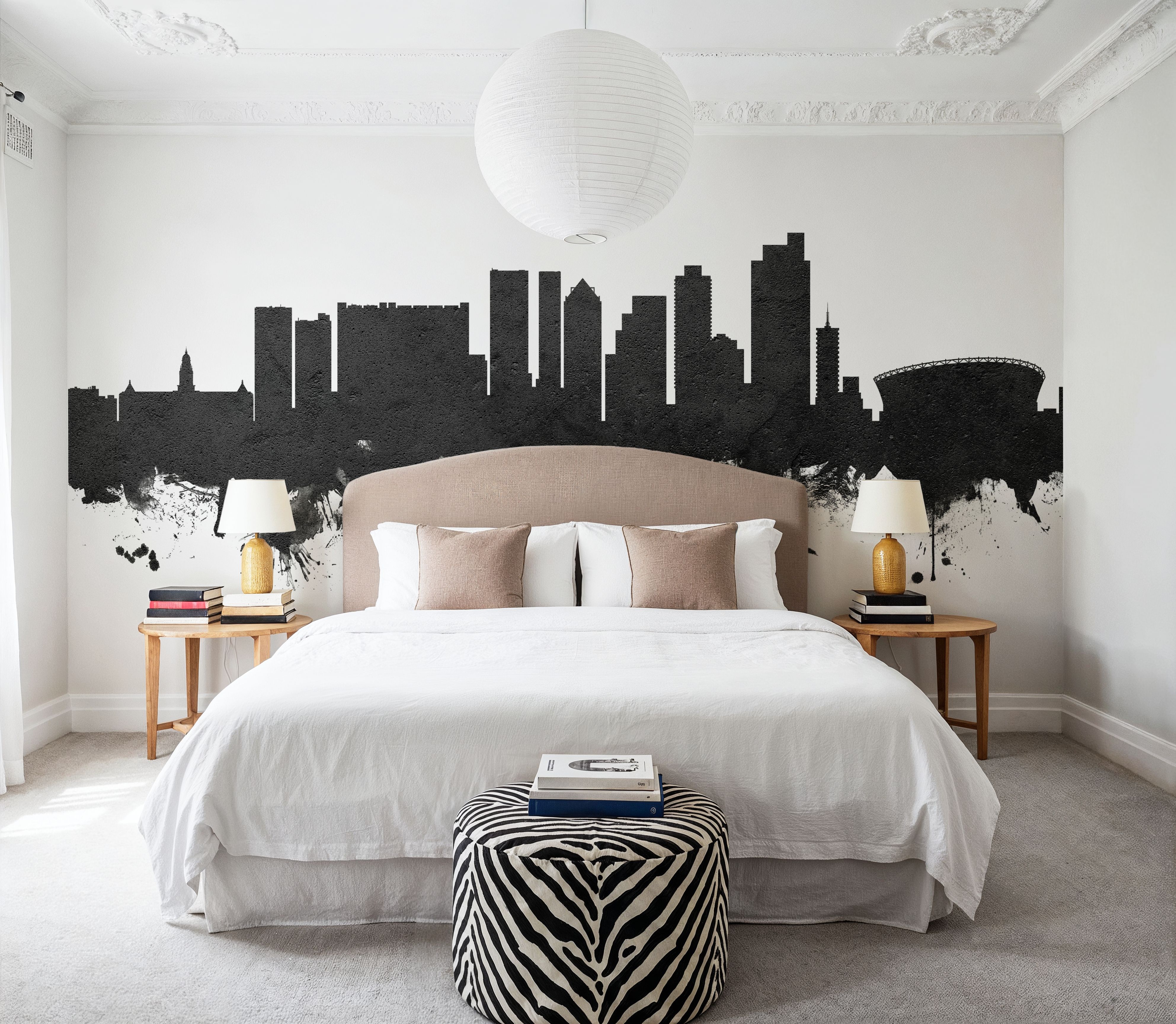 Cape Town Skyline Black & White