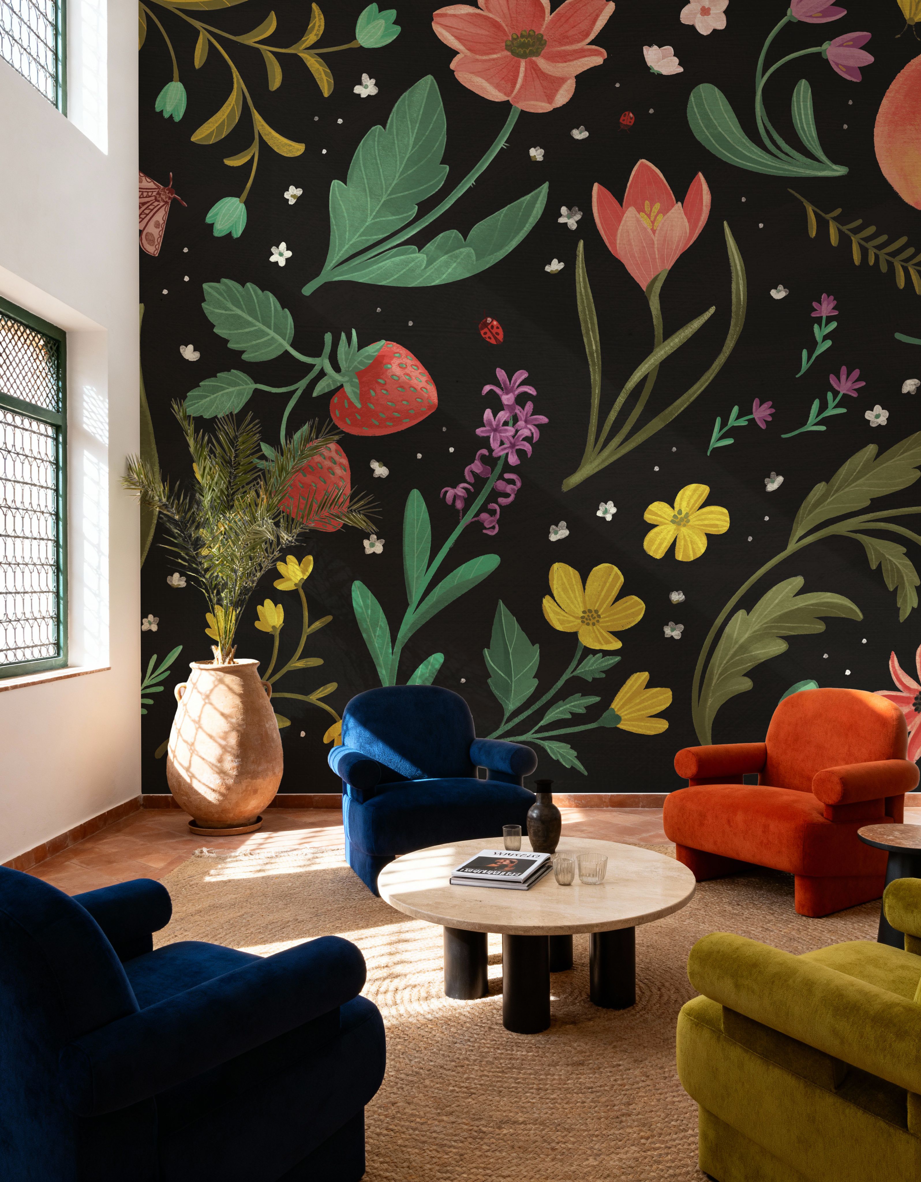 Spring Botanical Black