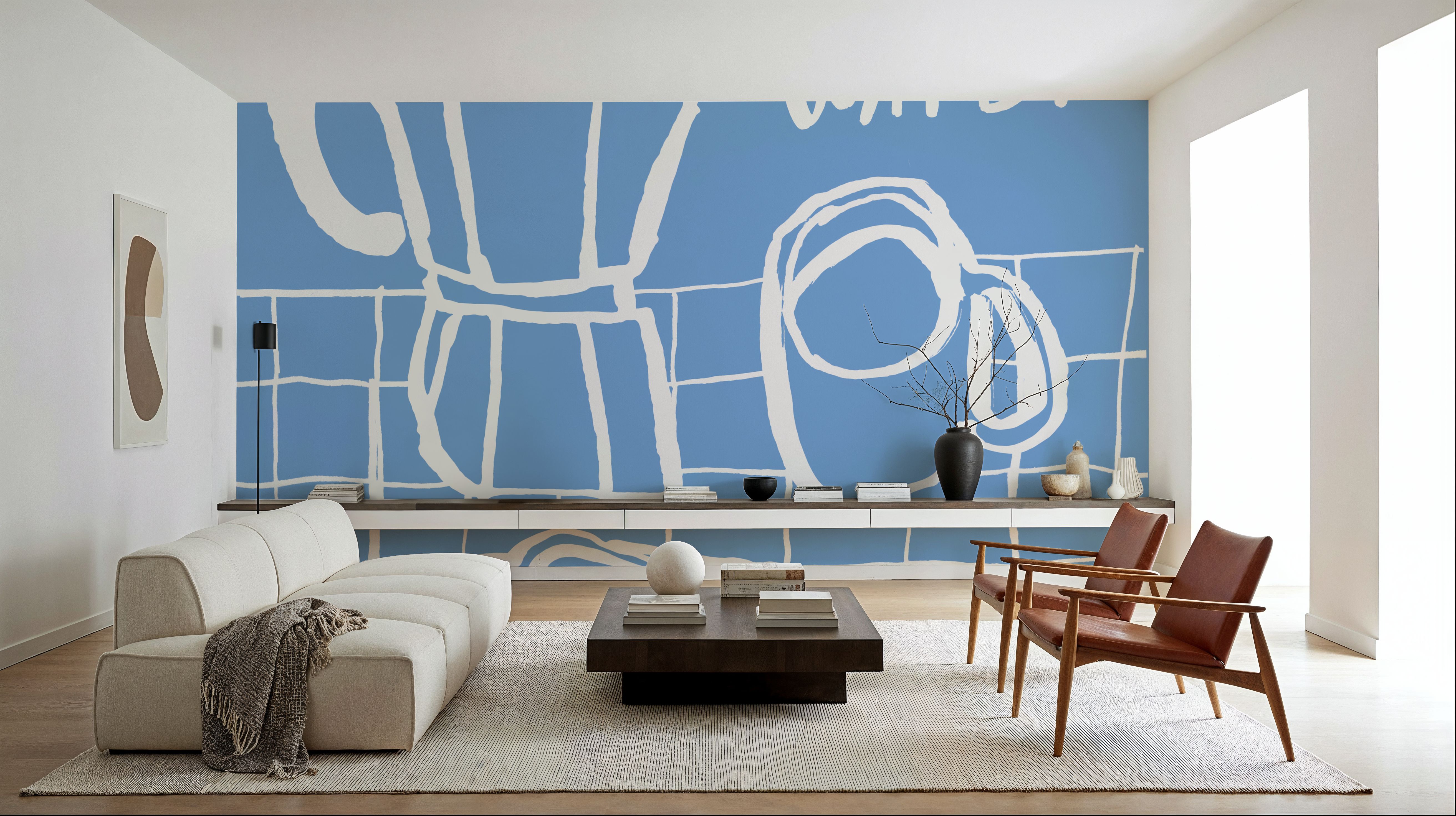 Breakfast Doodles V Blue