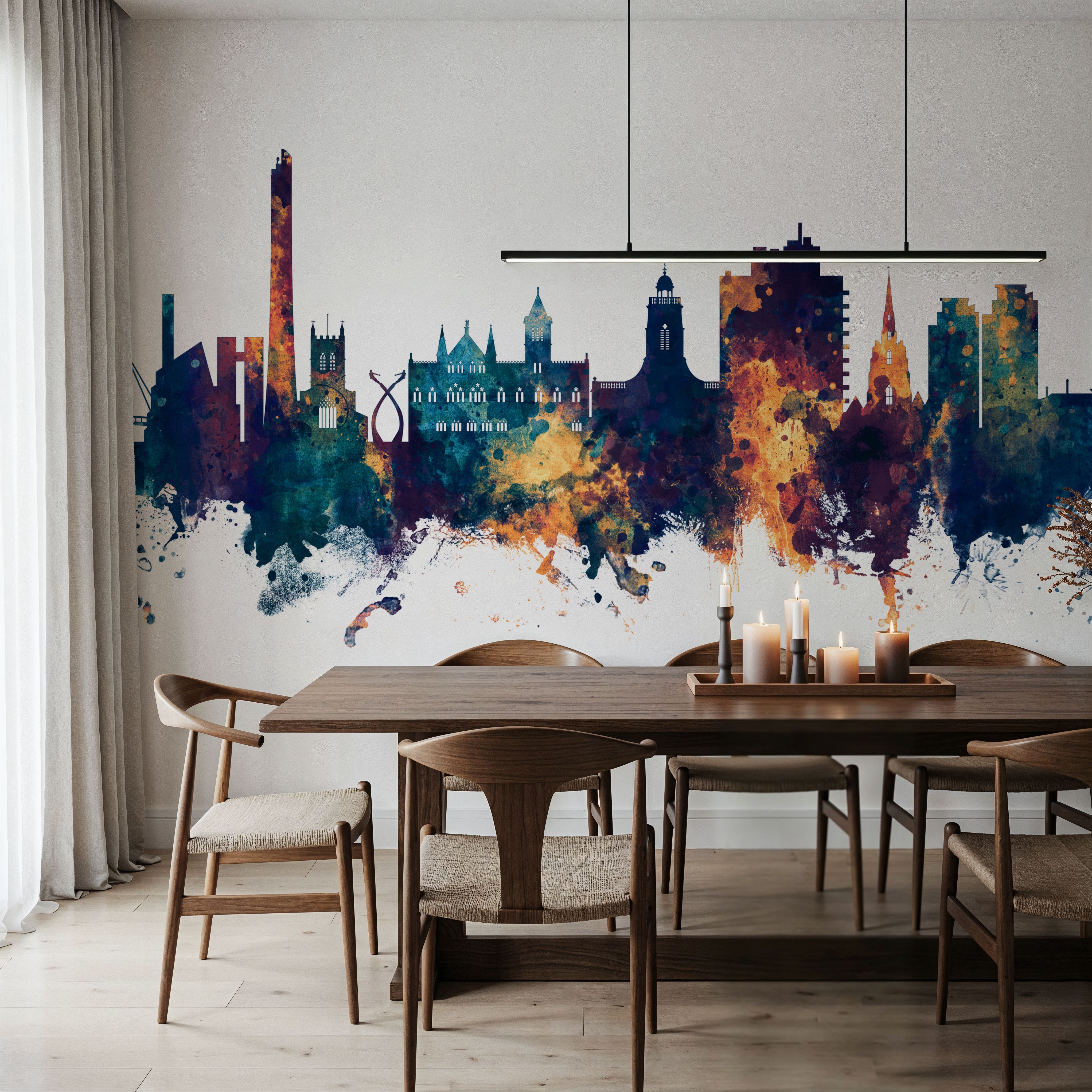 Northampton England Skyline Blue & Bronze