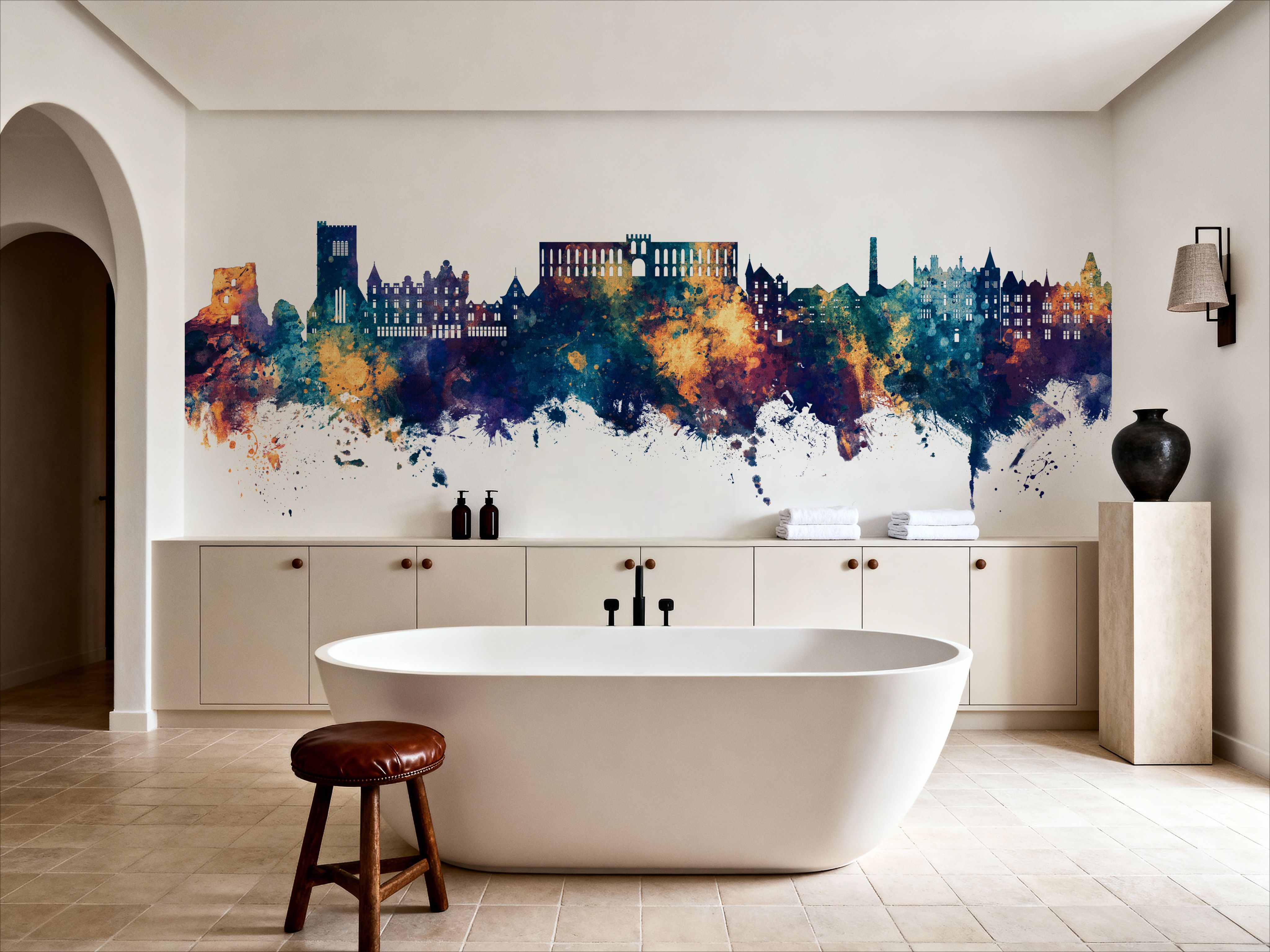 Oban Scotland Skyline Blue & Bronze