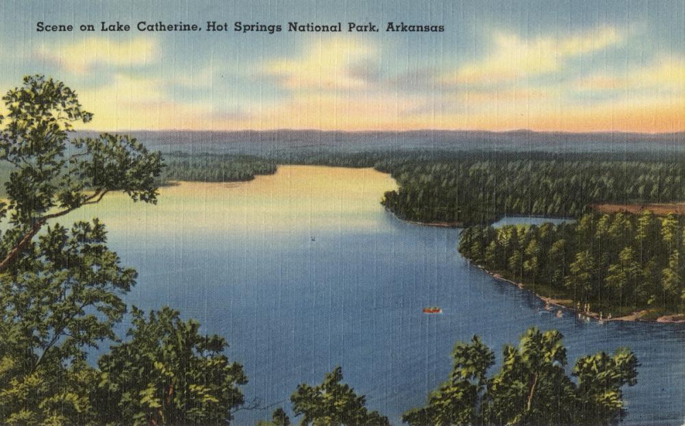 Greetings from Catherine Lake - Screenprint Postcard