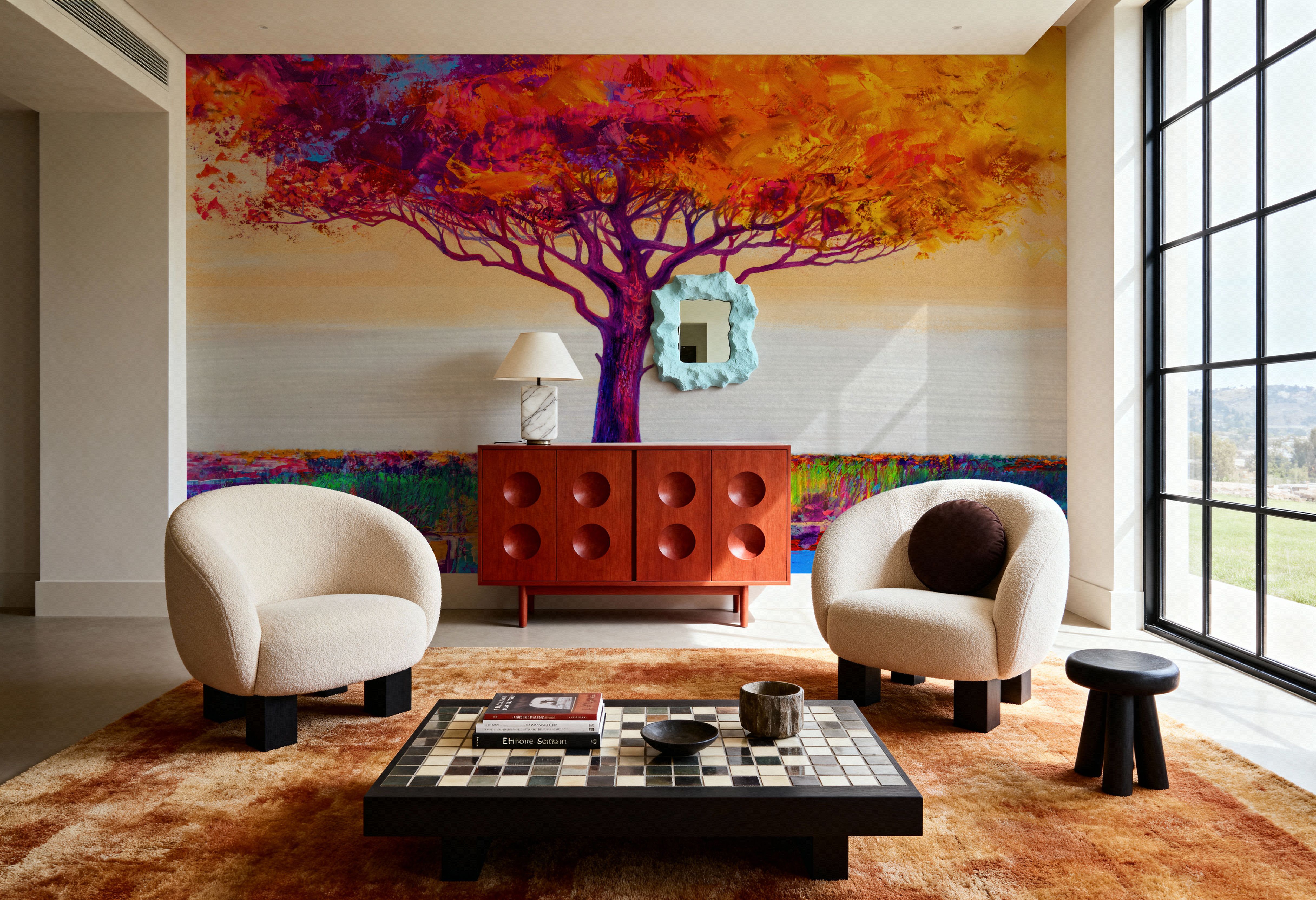 Violet Flame Tree, Wallpaper