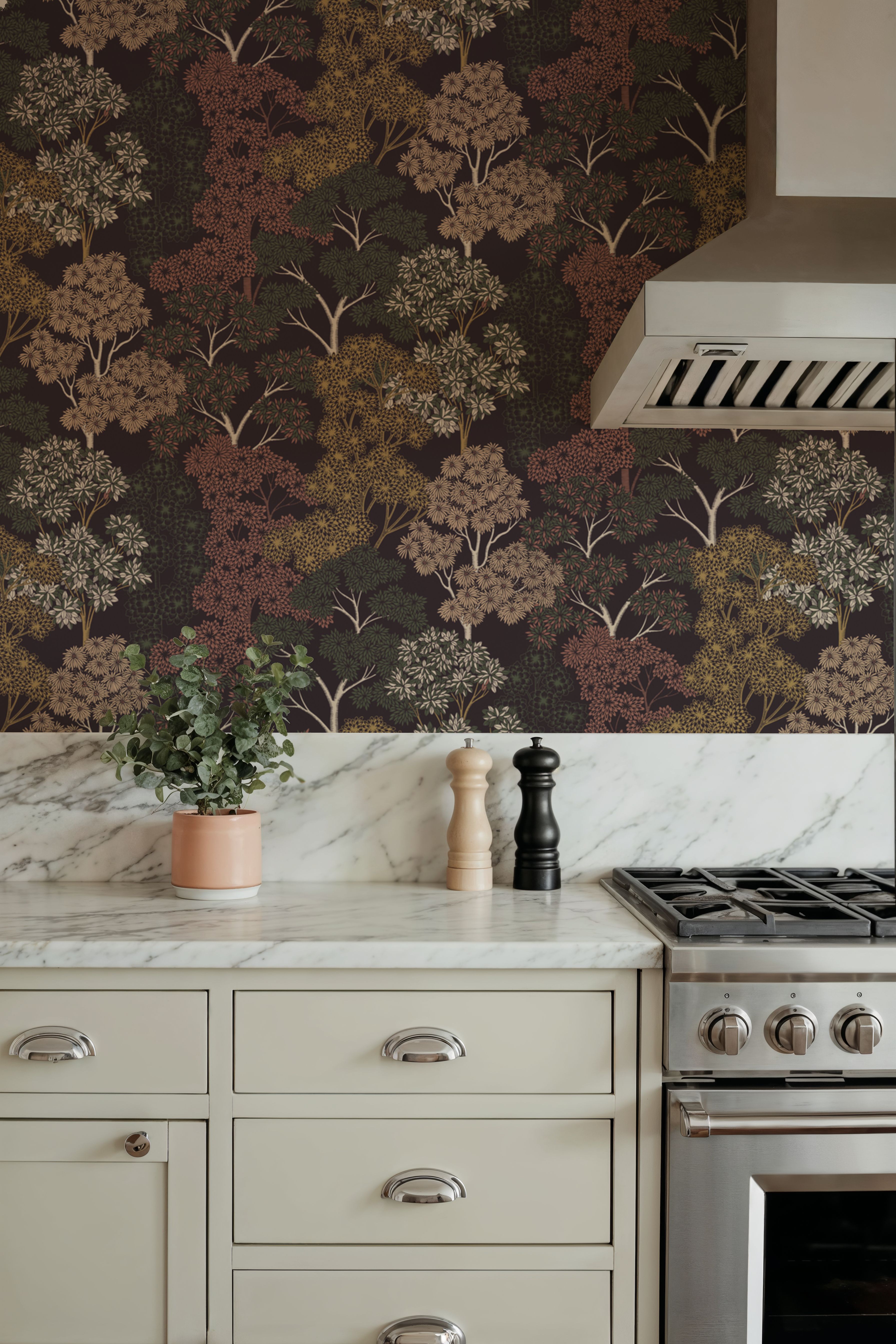 Overleaf Woodland Pattern, Cocoa
